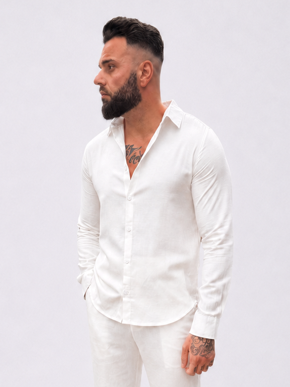 Shirt linen white