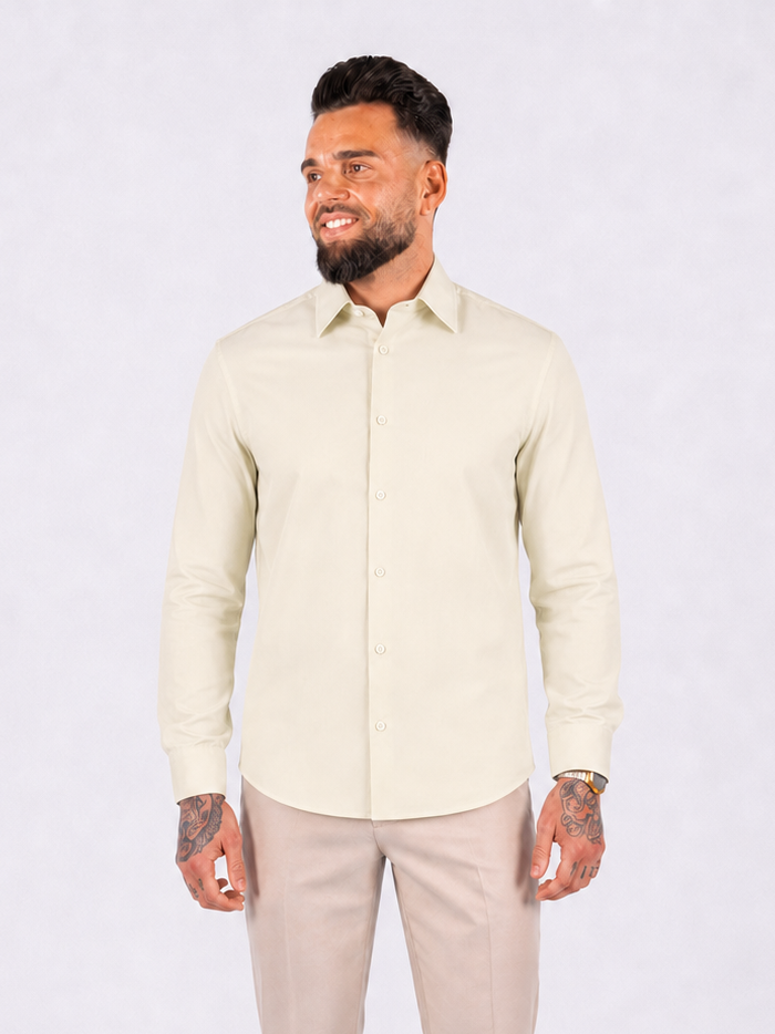 Overhemd havana stretch beige