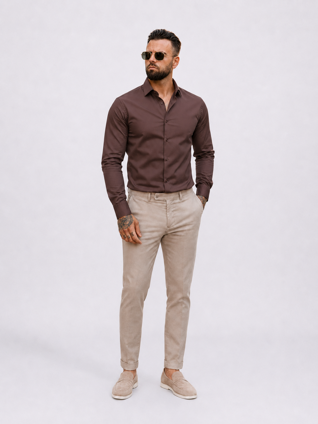 Overhemd Havana Stretch Brown