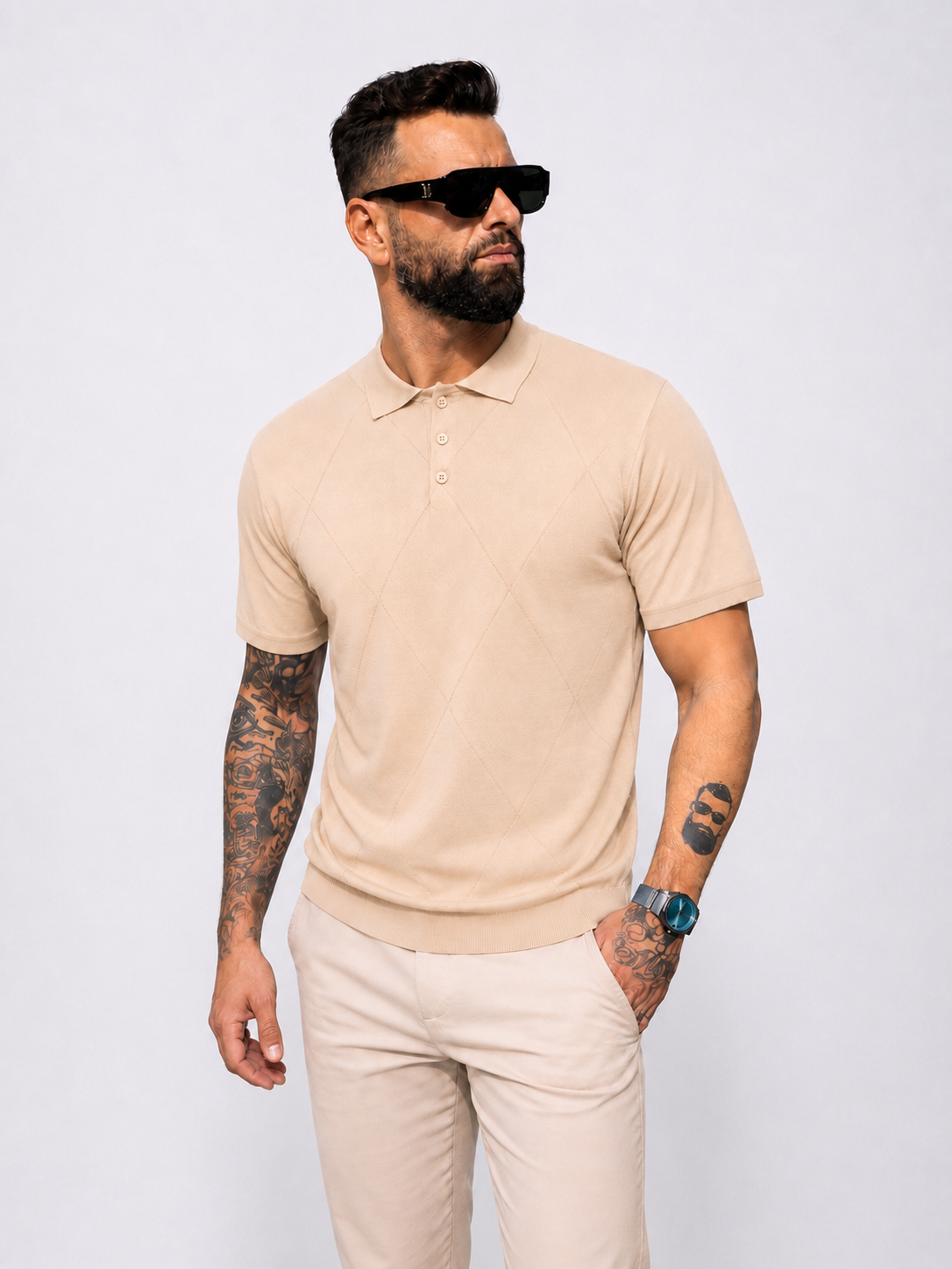 Frankies Signature Polo Beige