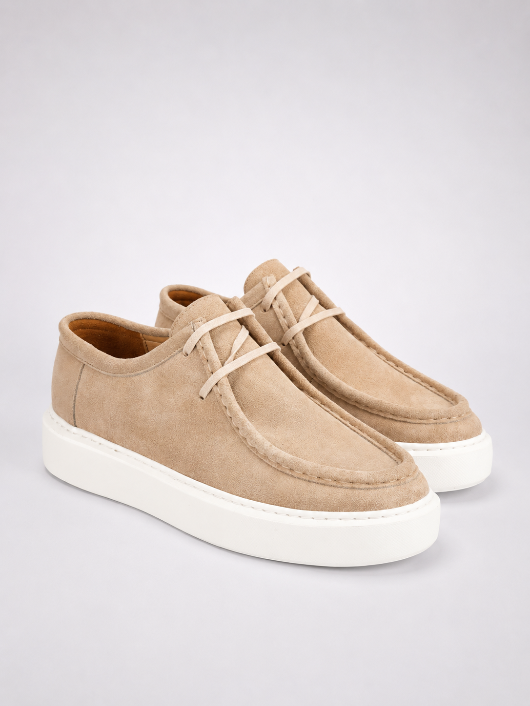 Suede frame shoes - Beige - Frankie's