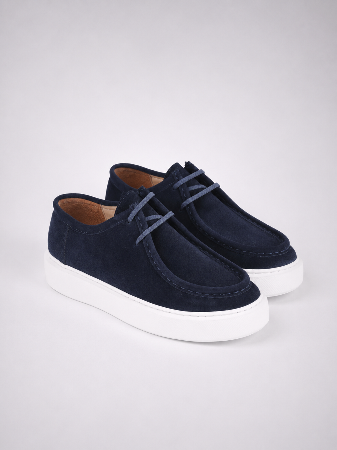 Suede frame shoes - navy blue - Frankie's
