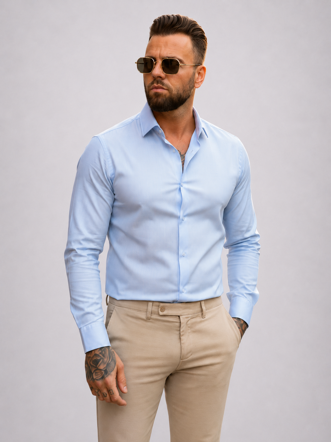 Overhemd Regular Fit Light Blue