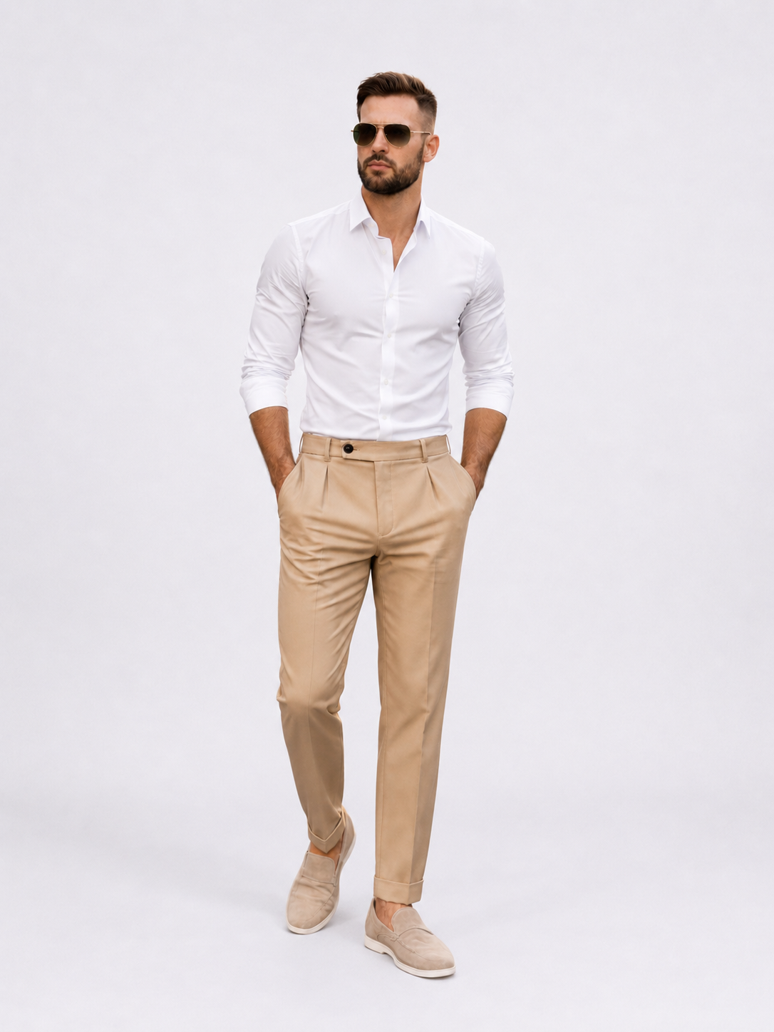 Pleated Pantalon - Camel