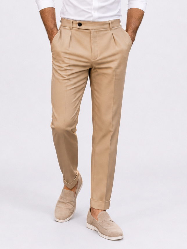 Pleated Pantalon - Camel