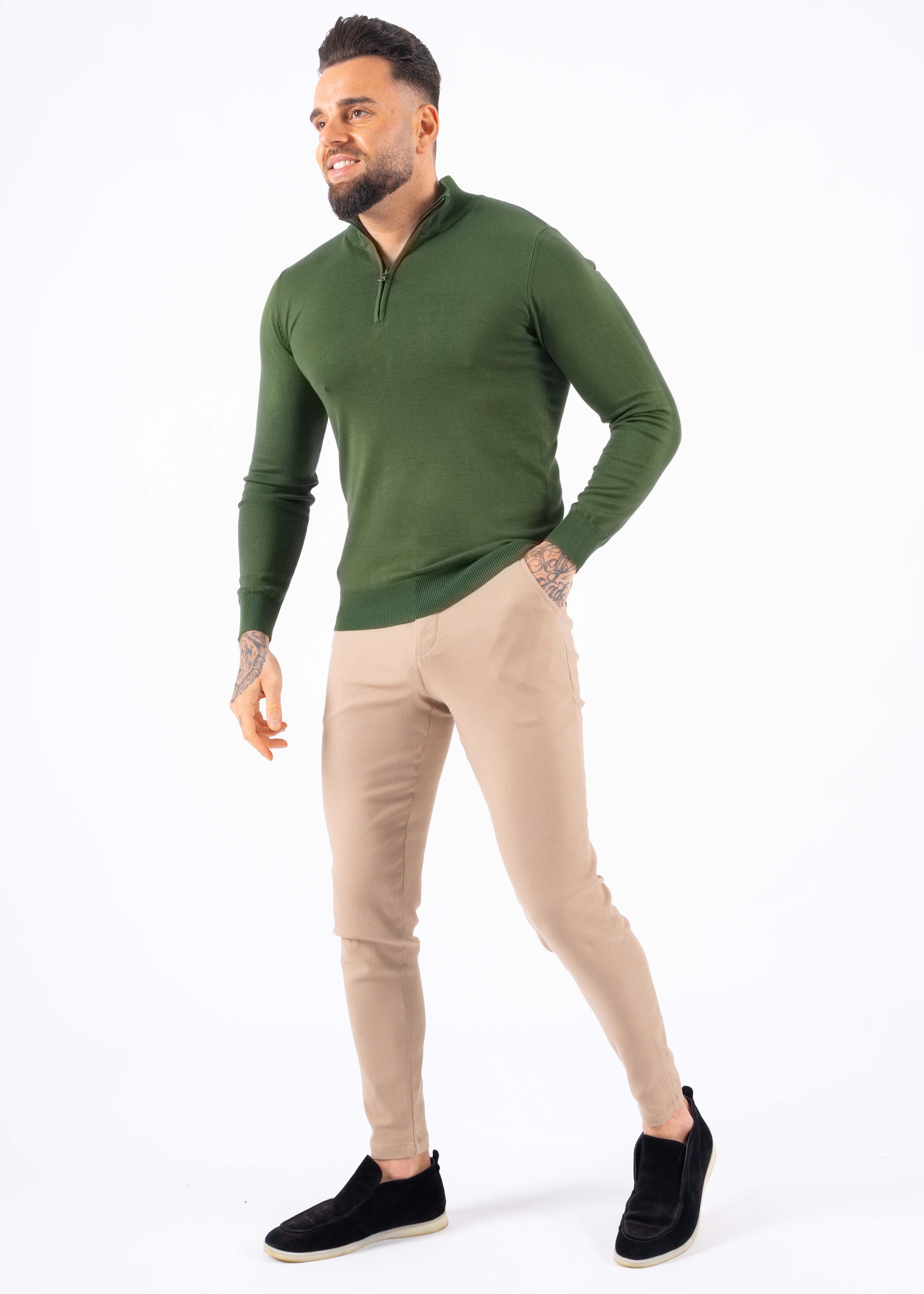 Sweater zipper green - Frankie's