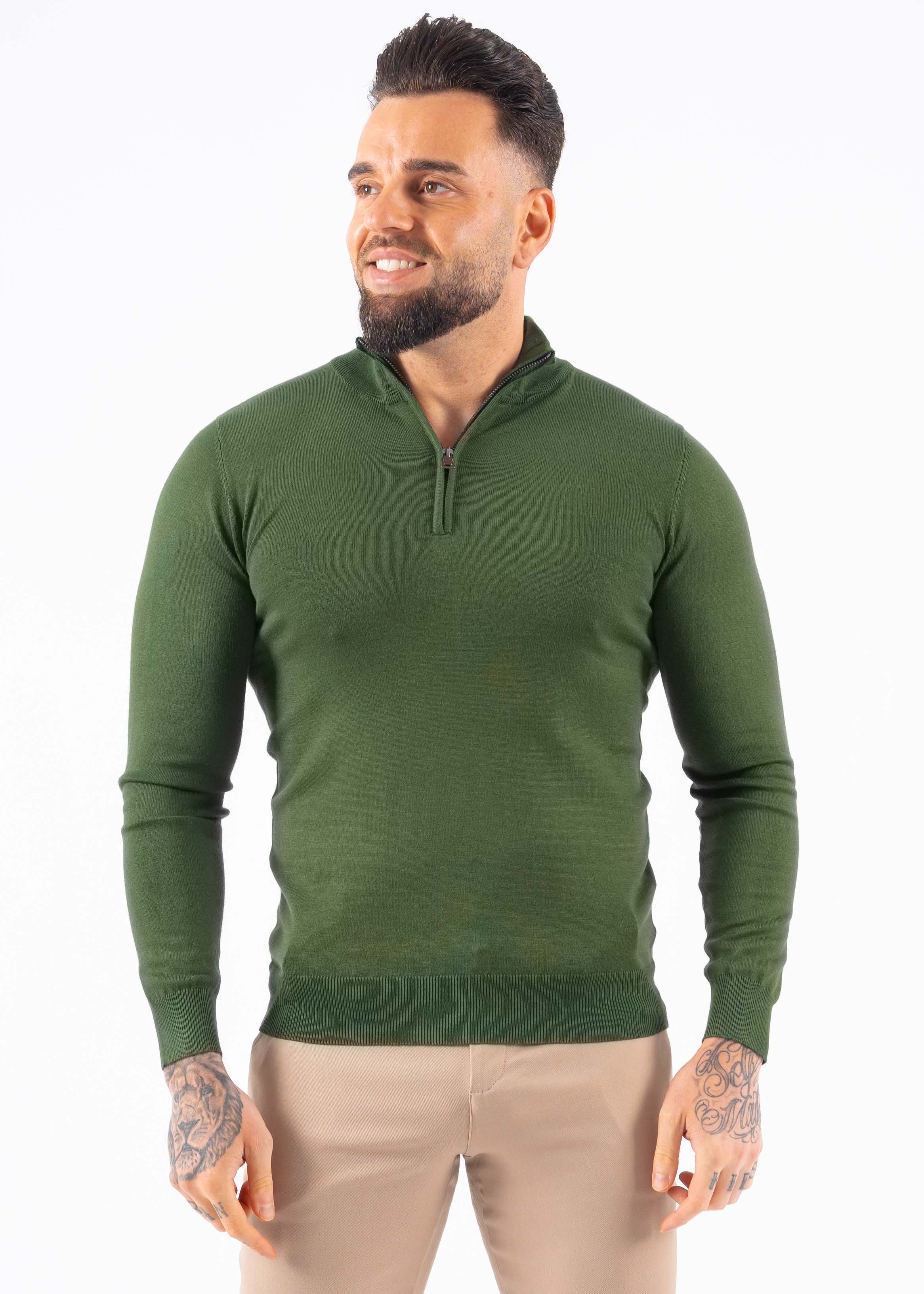 Sweater zipper green - Frankie's