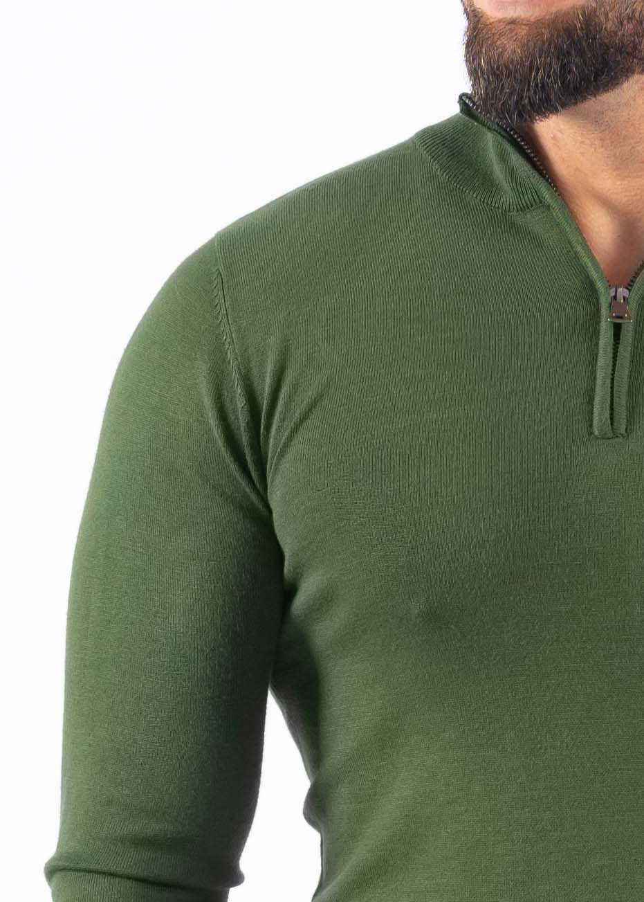 Sweater zipper green - Frankie's