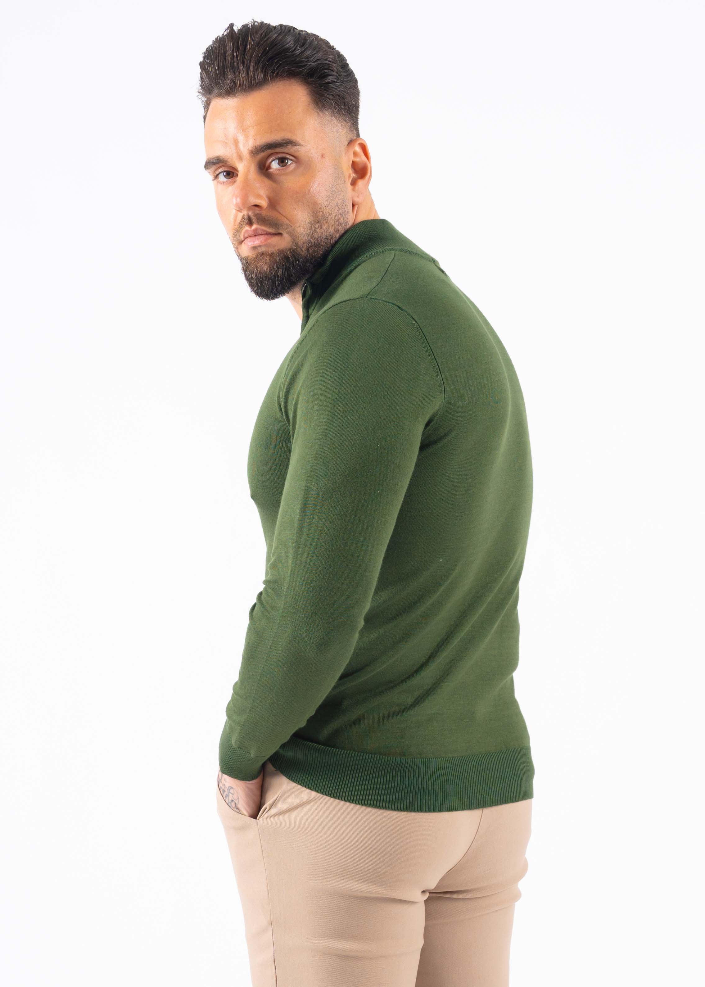 Sweater zipper green - Frankie's