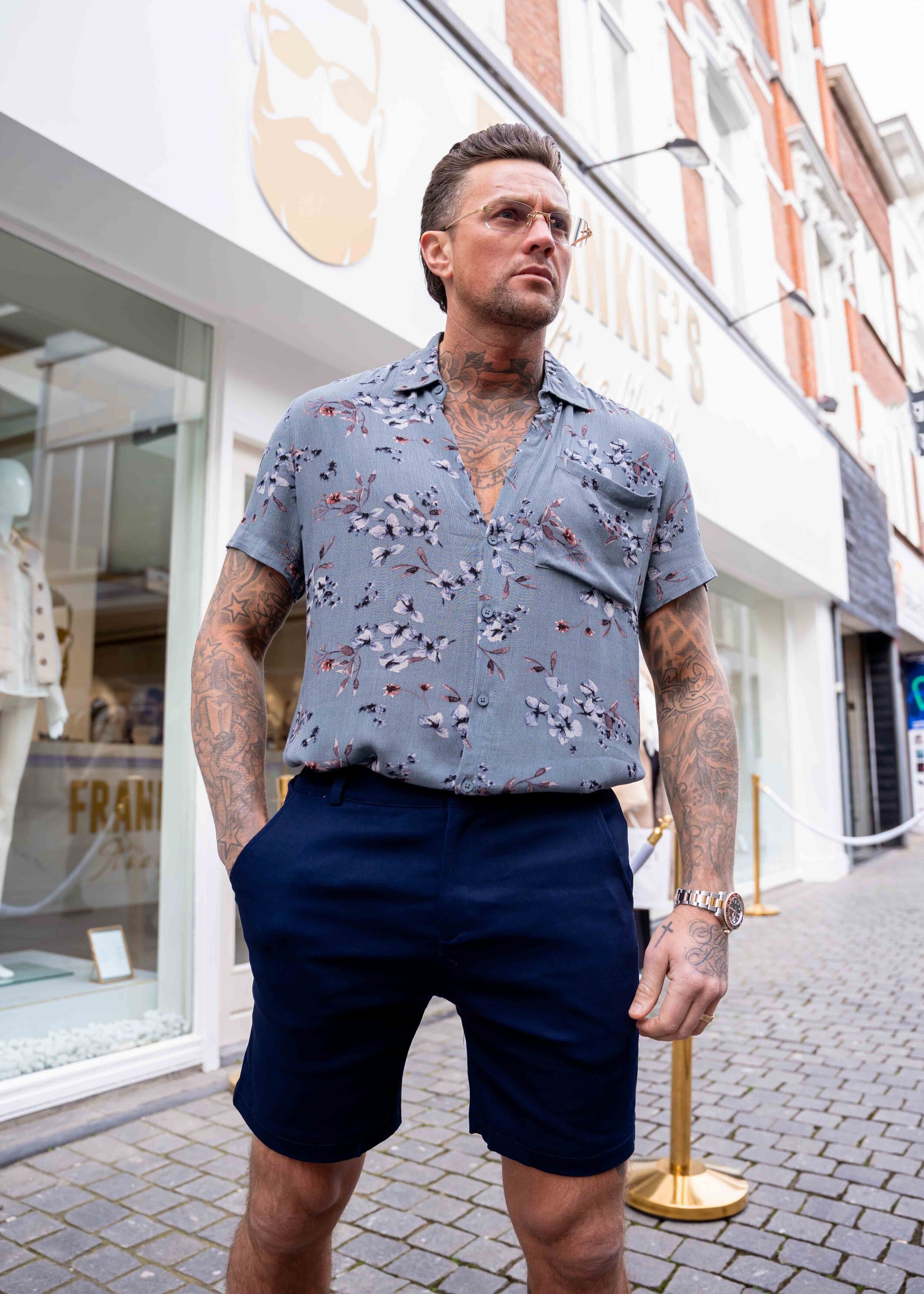 Super stretch chino shorts navy