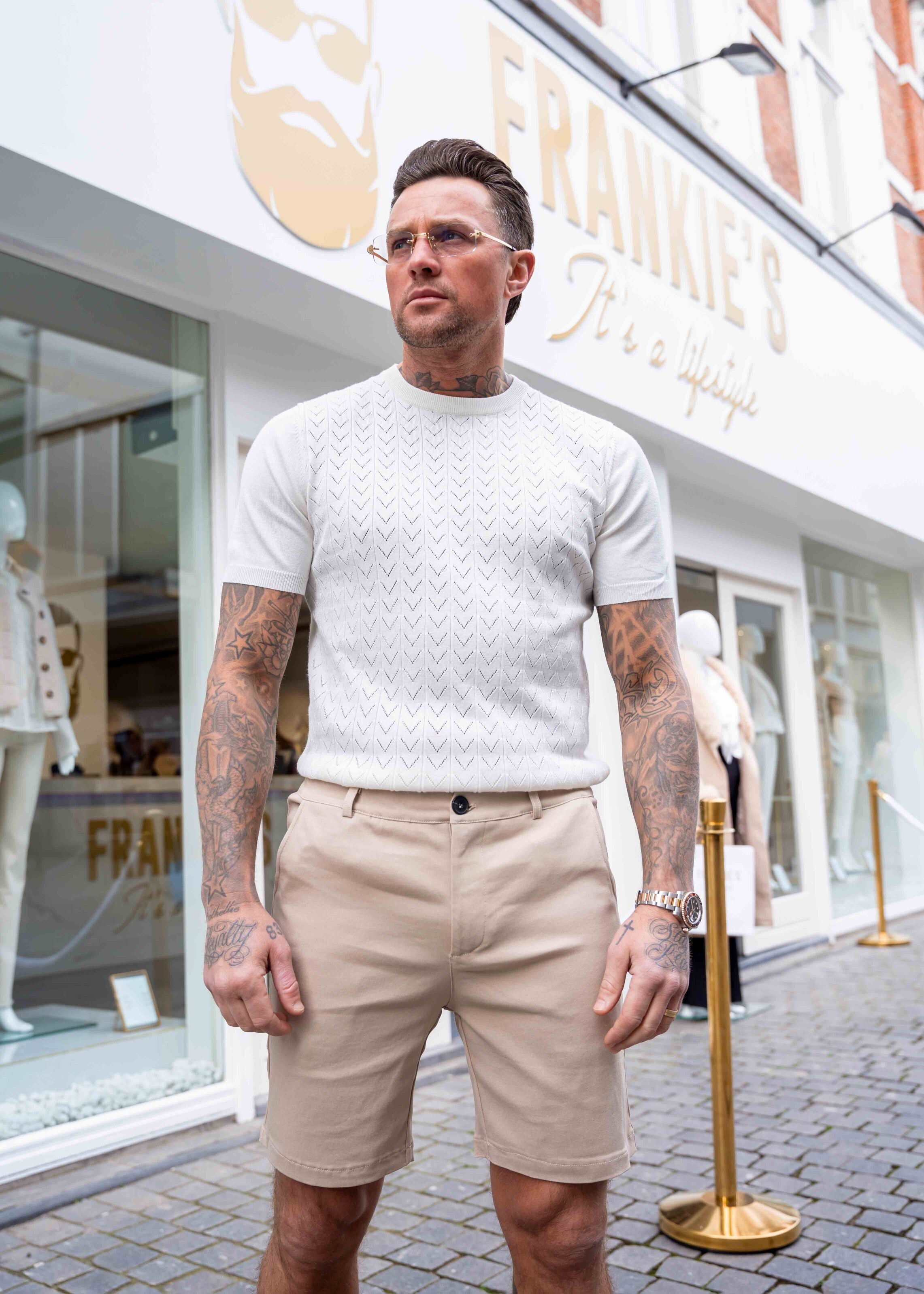 Super stretch chino short beige