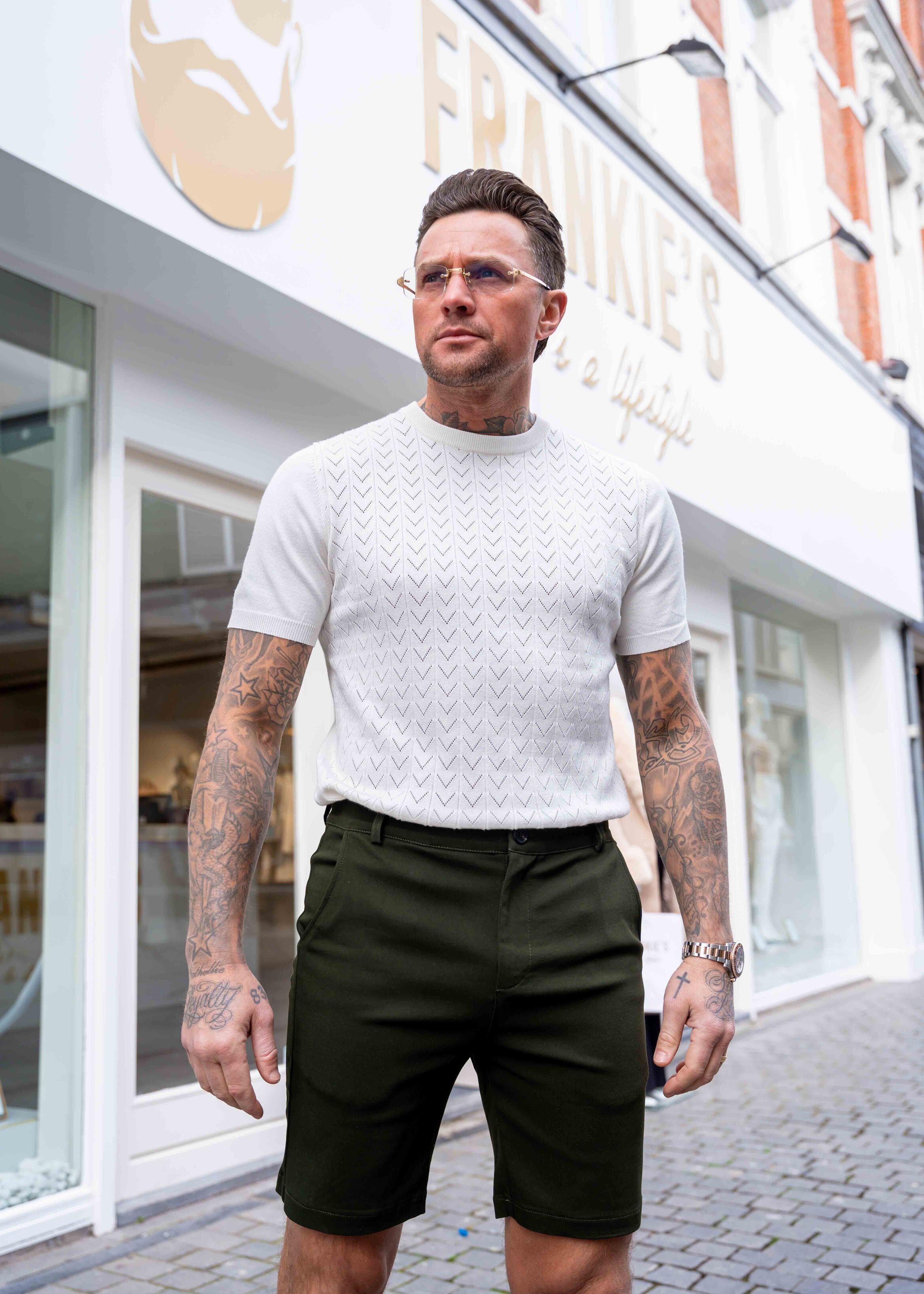 Super stretch chino shorts khaki