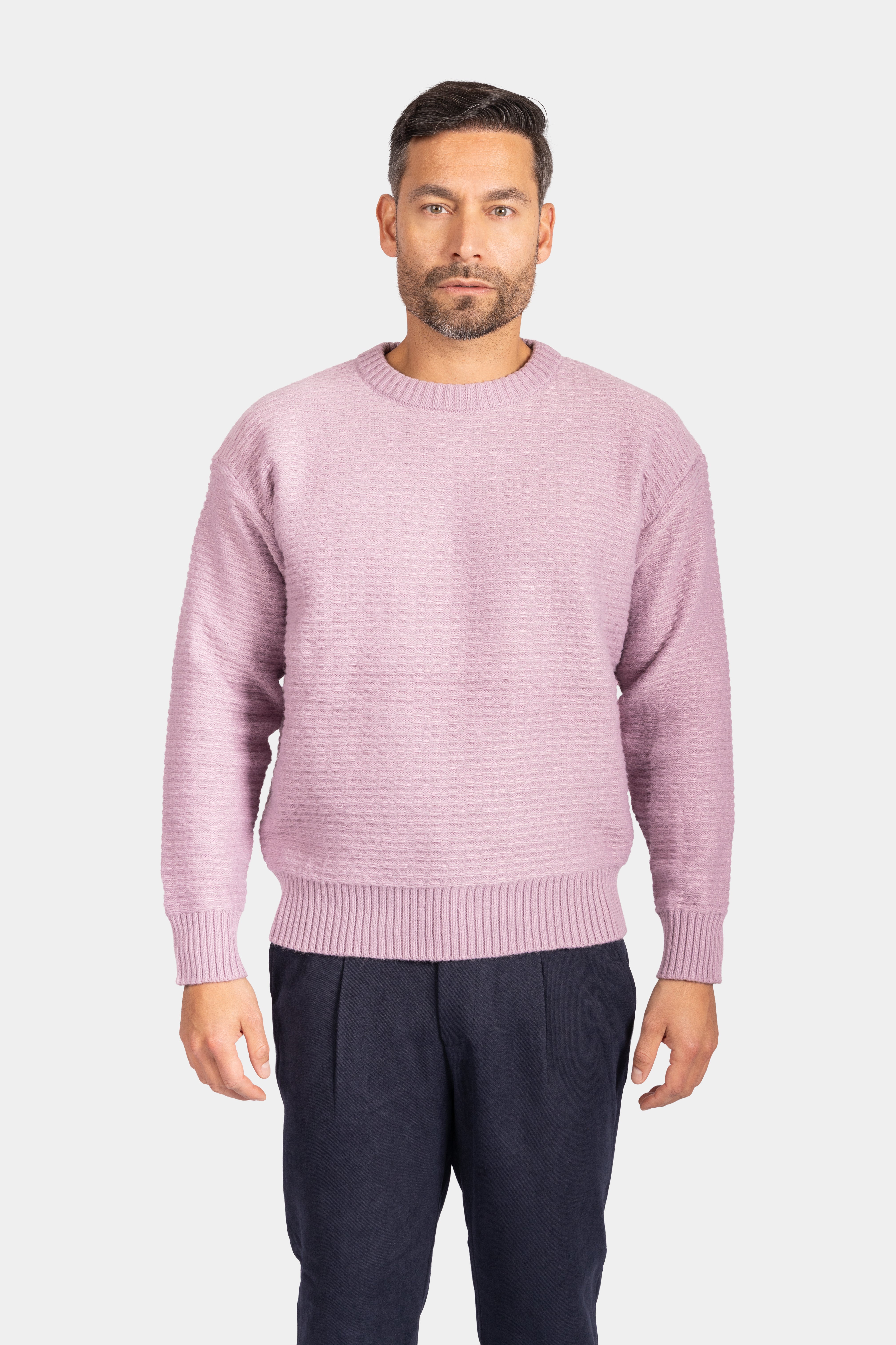 Textured Crewneck Knit - Lilac - Frankie's