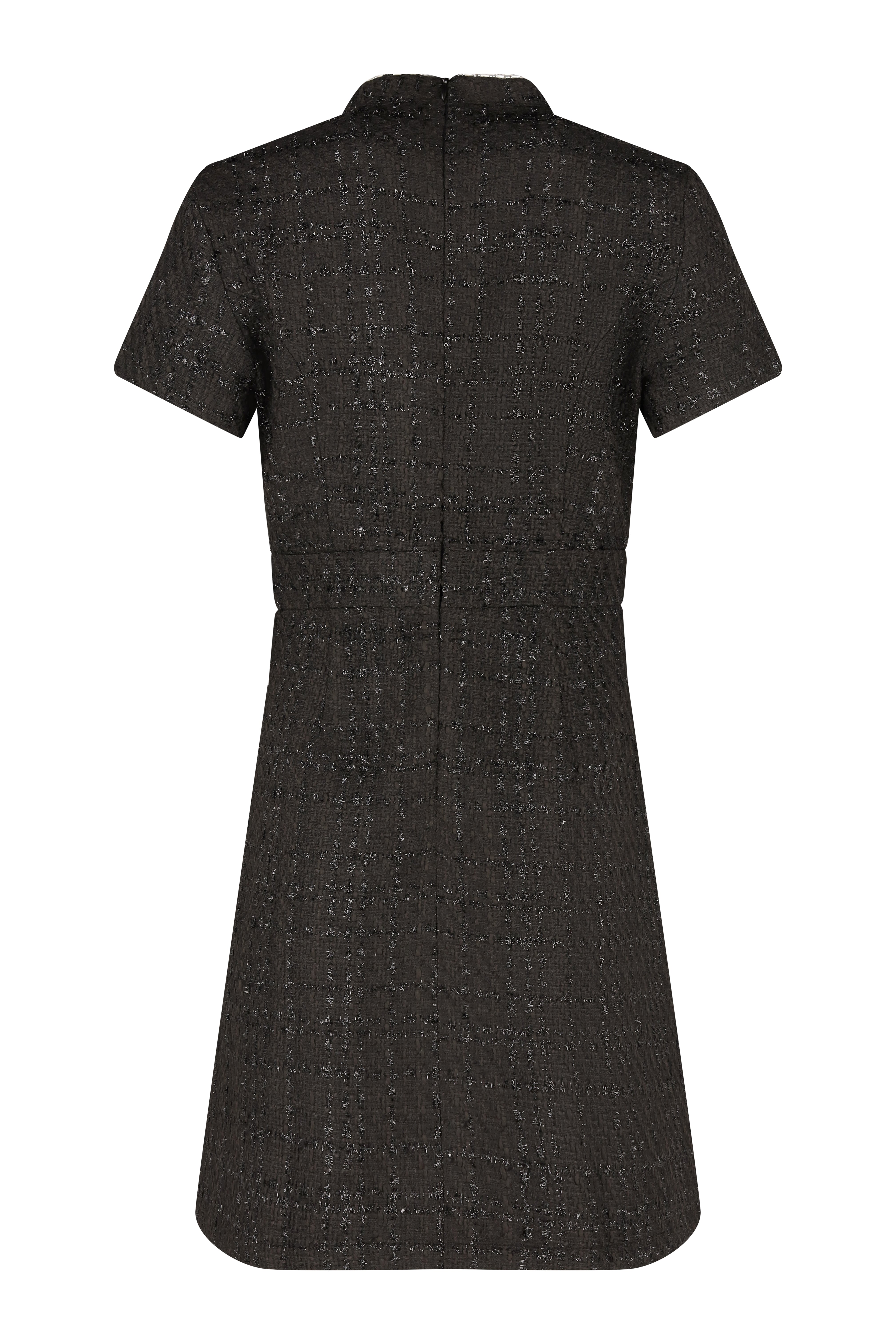 Tweed Pearl-Trim Dress