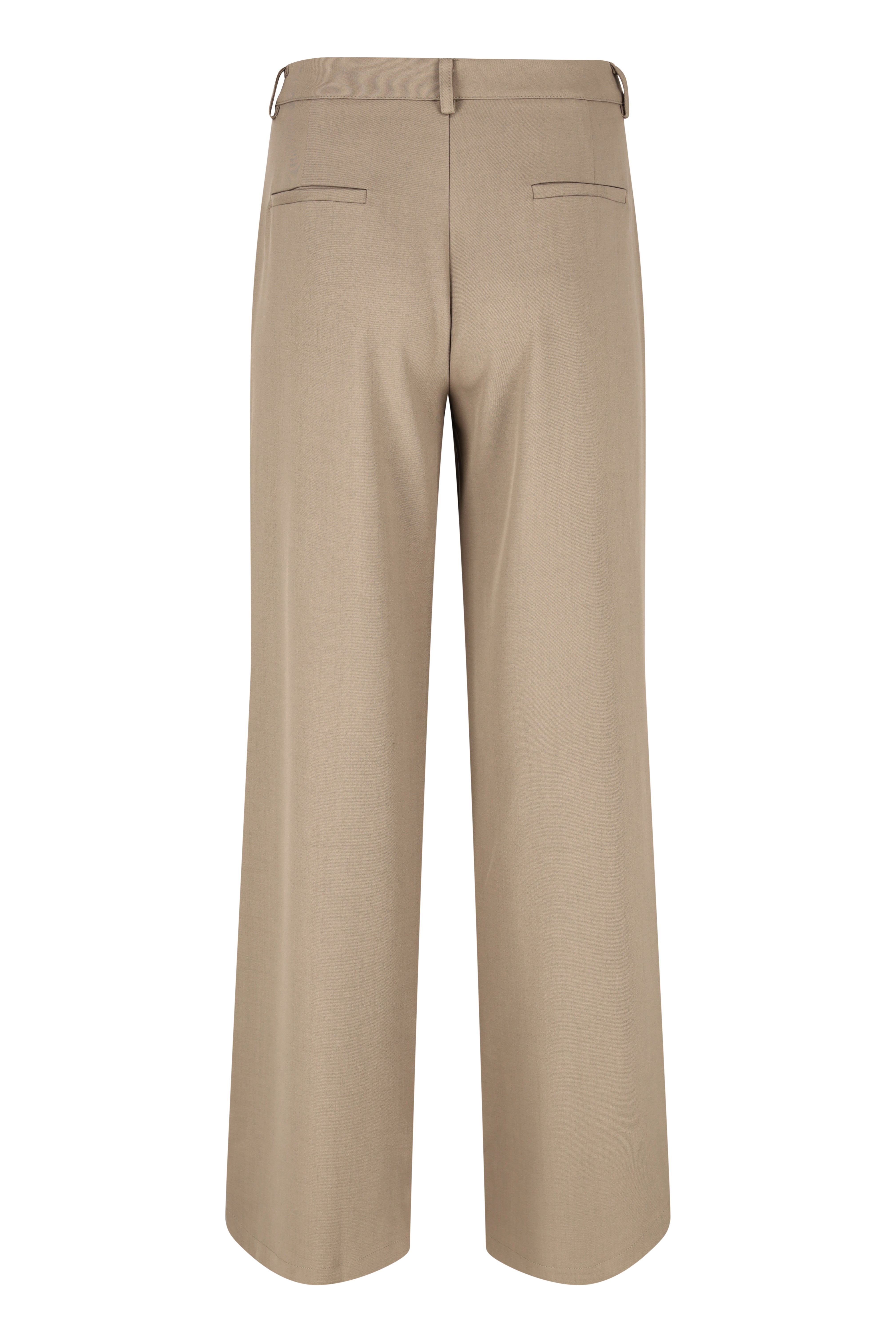 Refined Wide Leg Pleated Pantalon - Oat