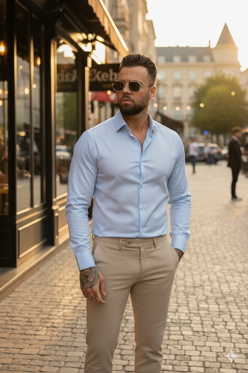 Overhemd Regular Fit - Blue - Frankie's