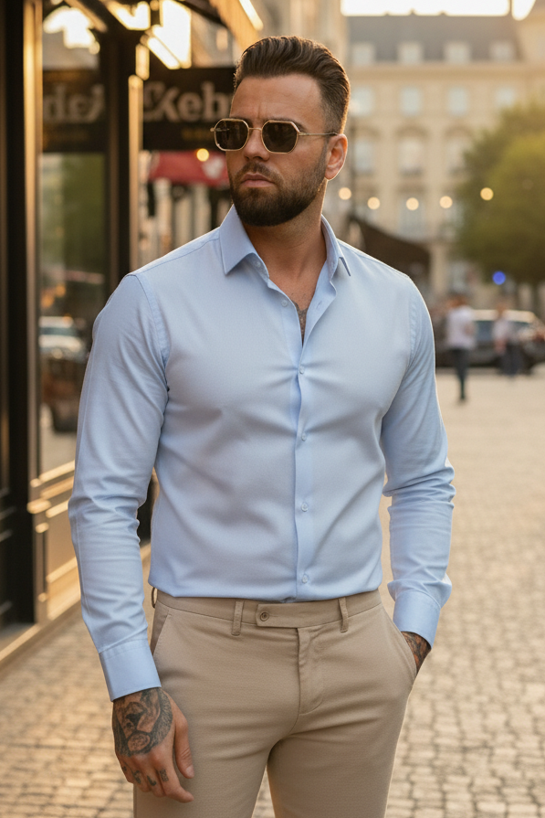 Overhemd Regular Fit - Blue - Frankie's