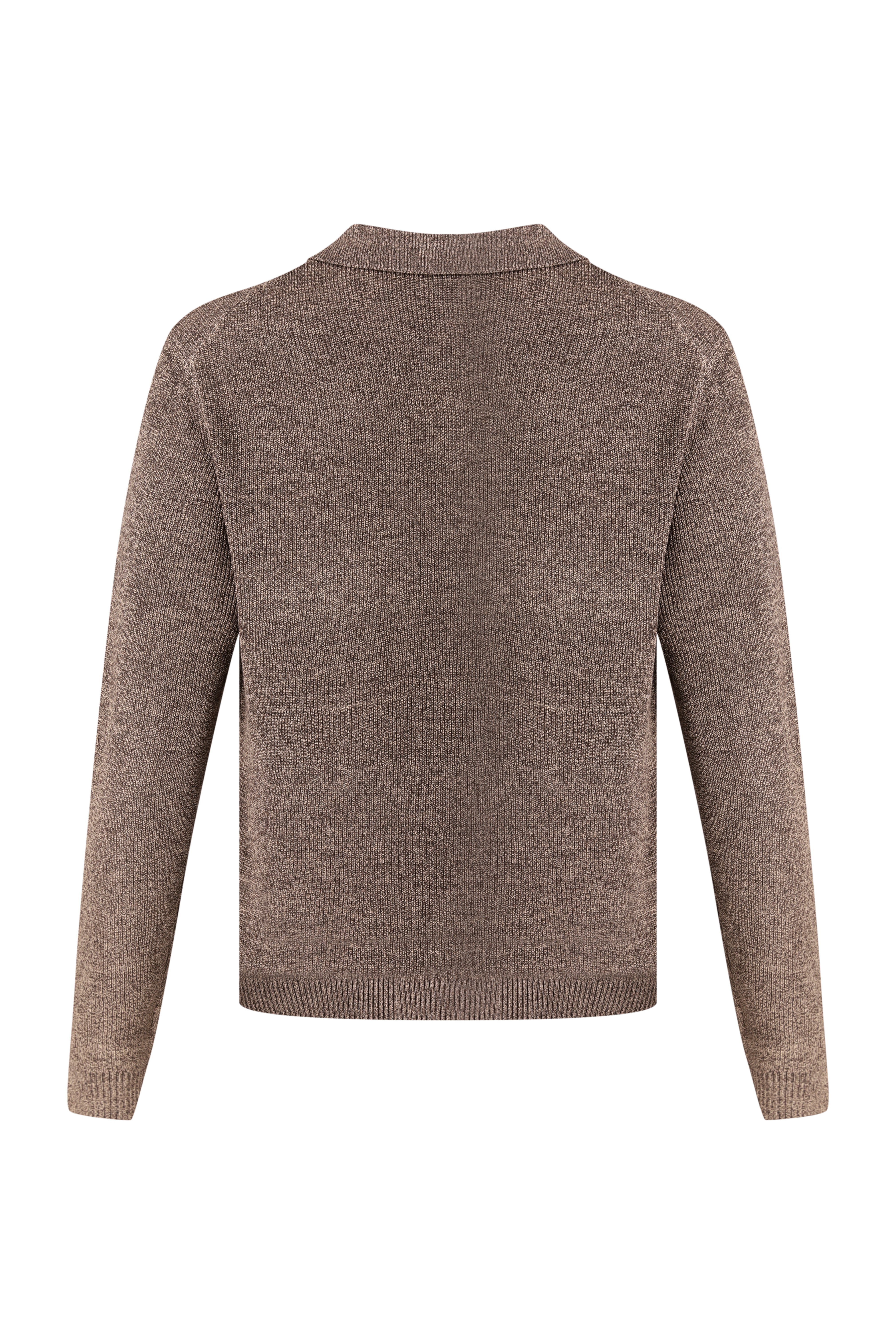 Collar V-Neck Knitwear - Camel