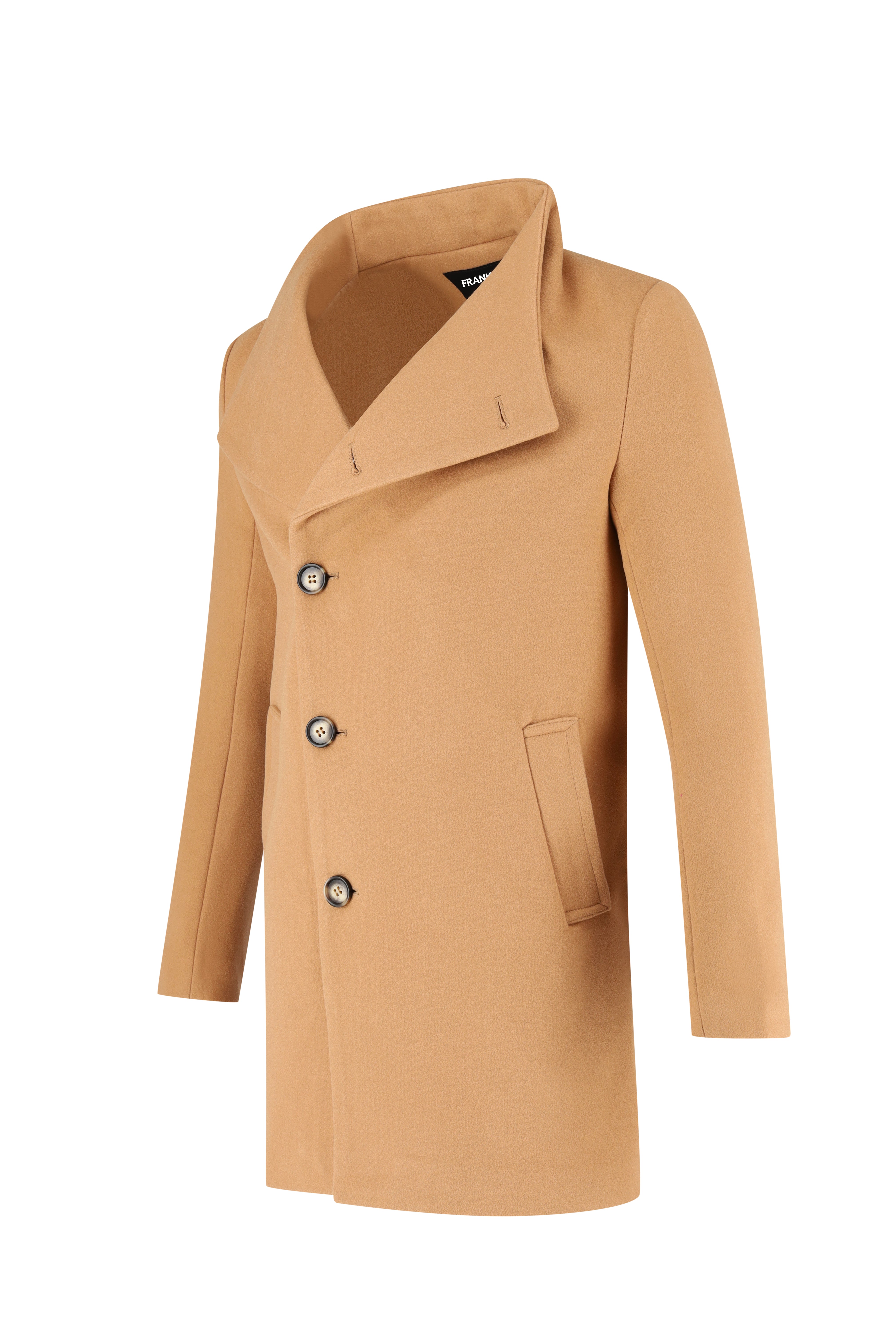 Asymmetrical Coat - Camel - Frankie's