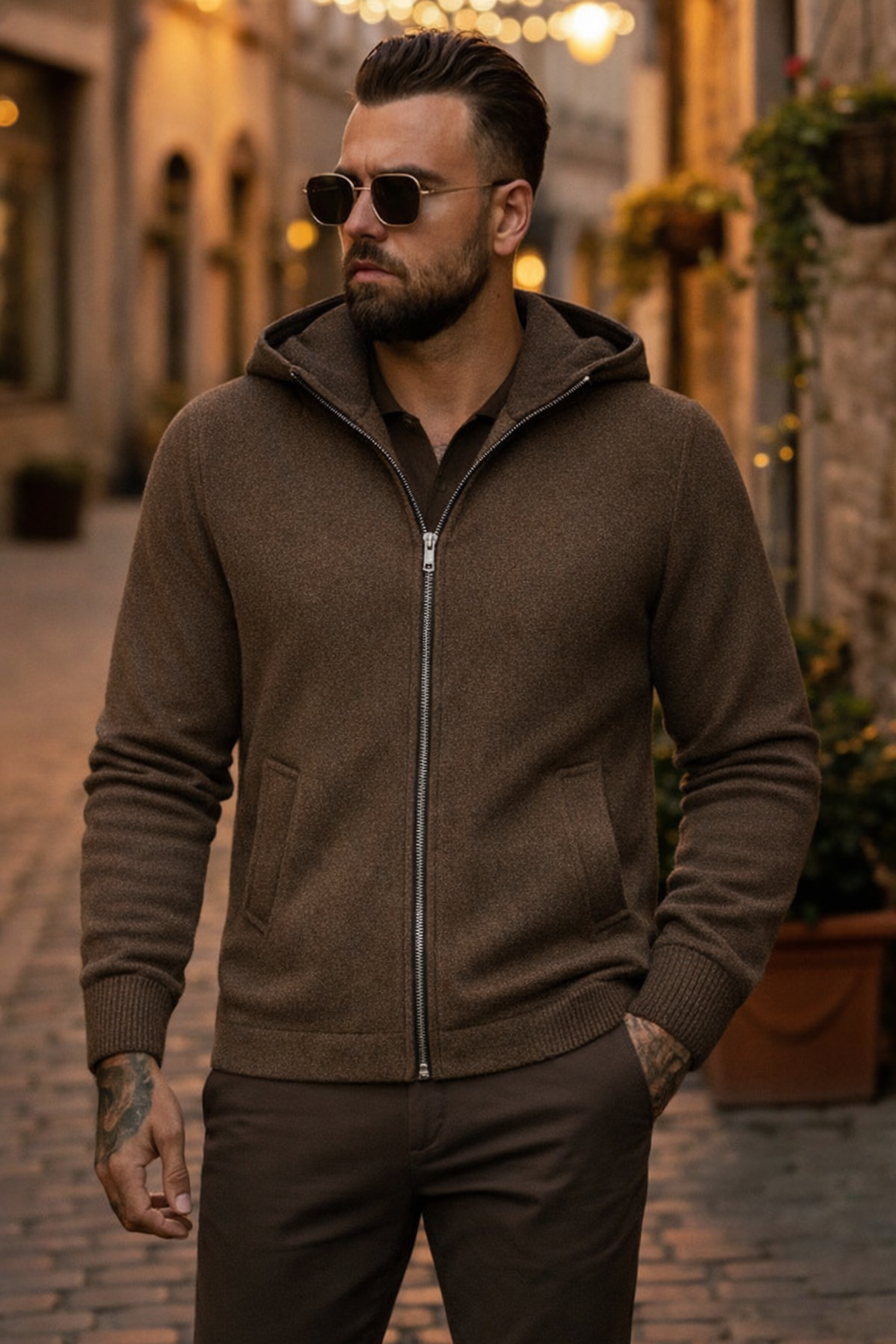 Zip Hoodie Brown - Frankie's