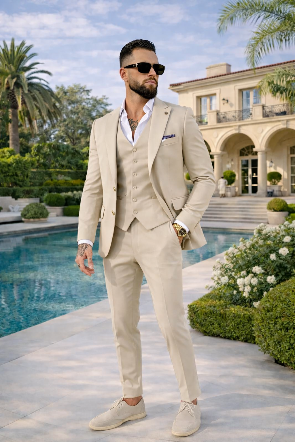 Suit Three Piece Havana Beige - Frankie's