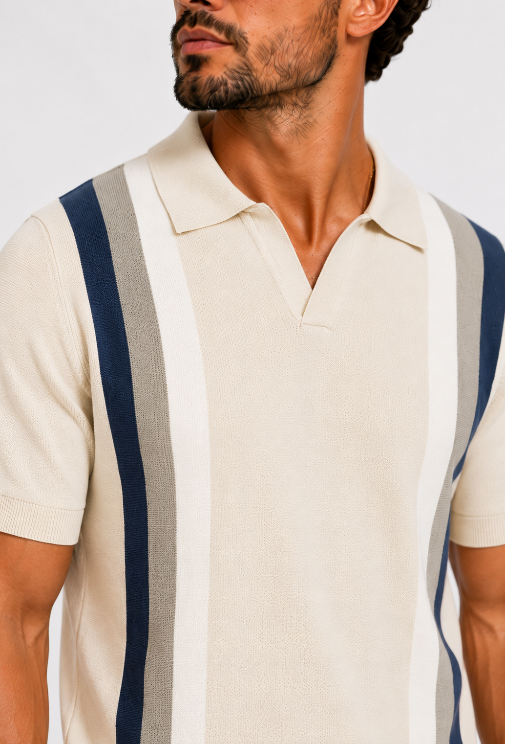 Polo knitwear short sleeve Monaco beige