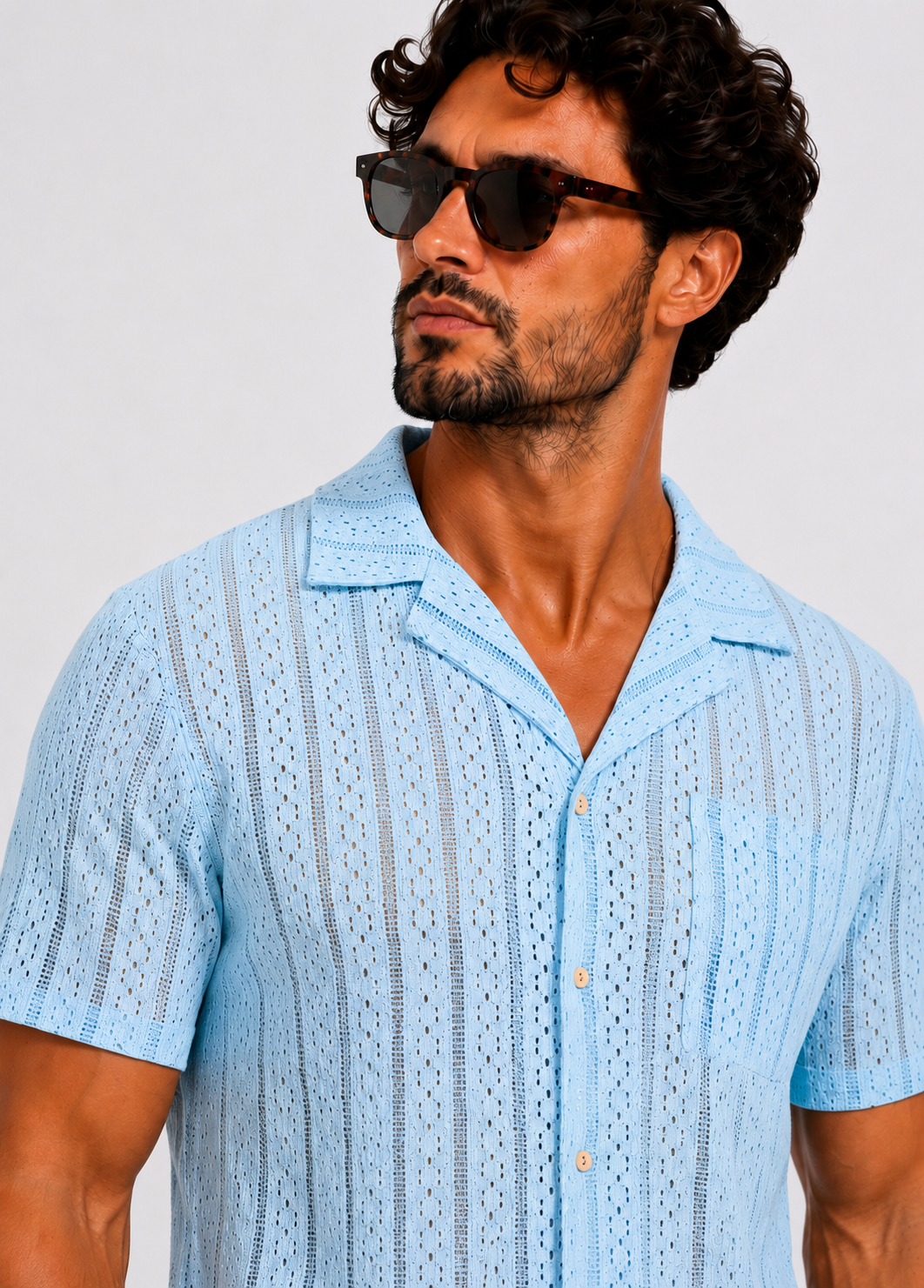 Shirt Coachella light blue