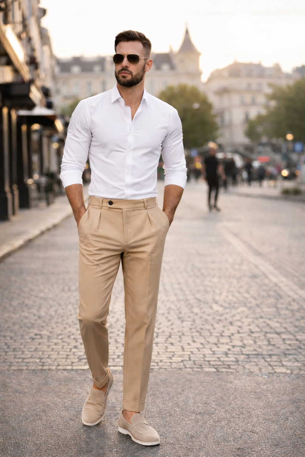 Pleated Pantalon - Camel - Frankie's