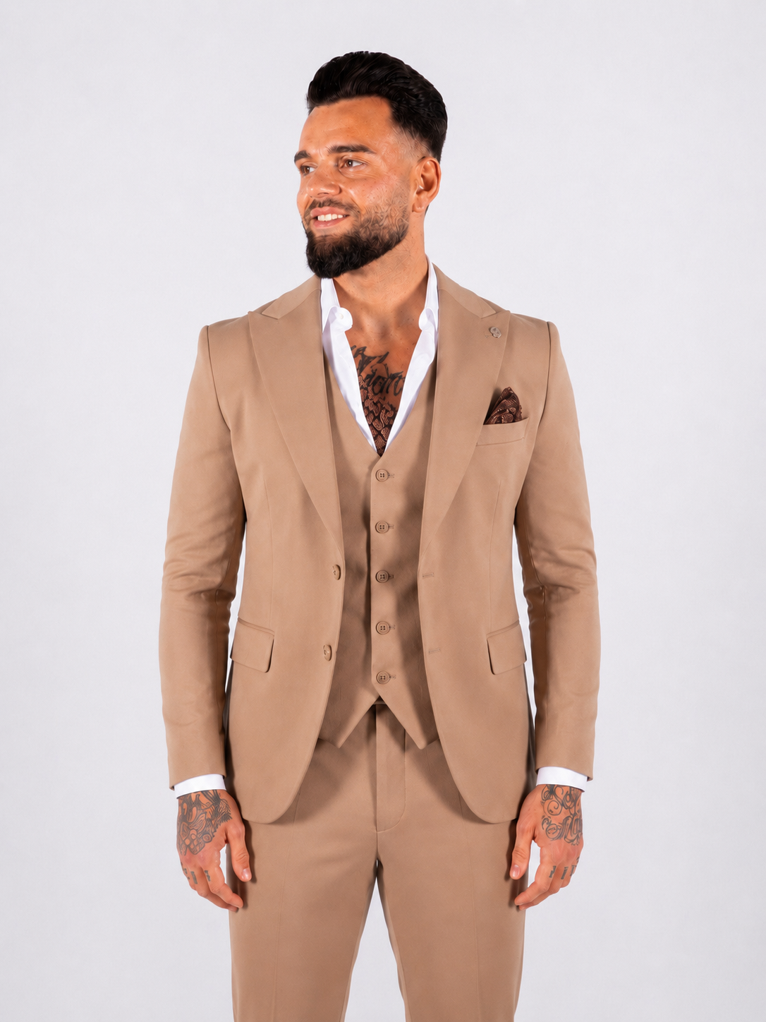 Suit Three Piece Valencia Camel