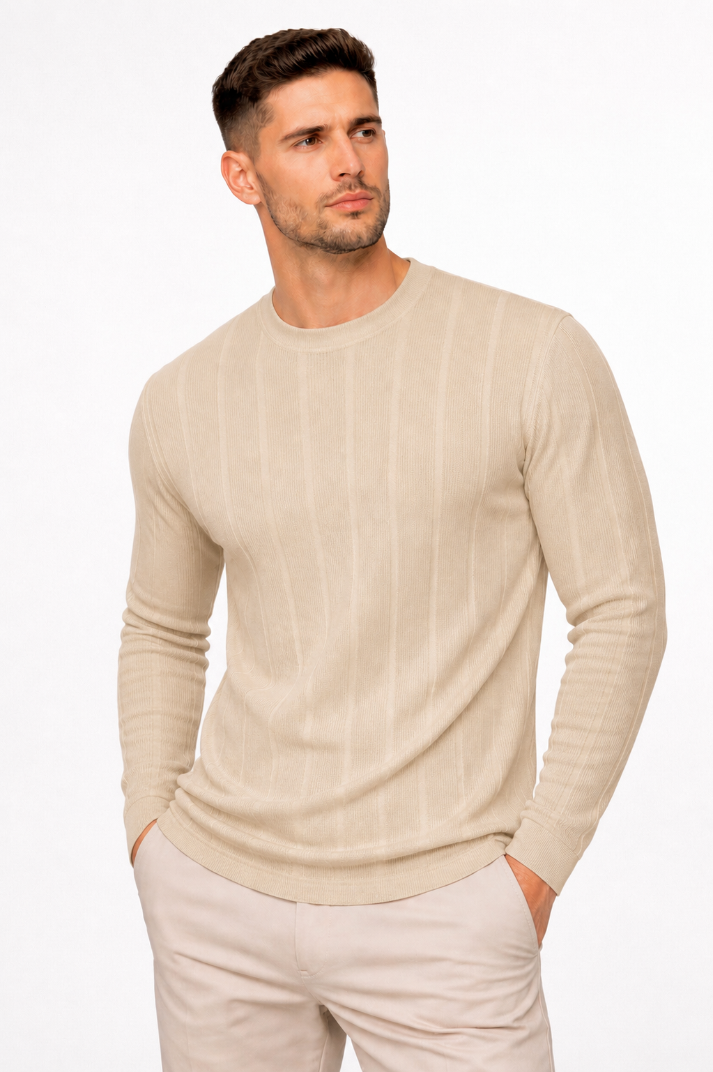 Classic Knitwear Pullover Beige - Frankie's