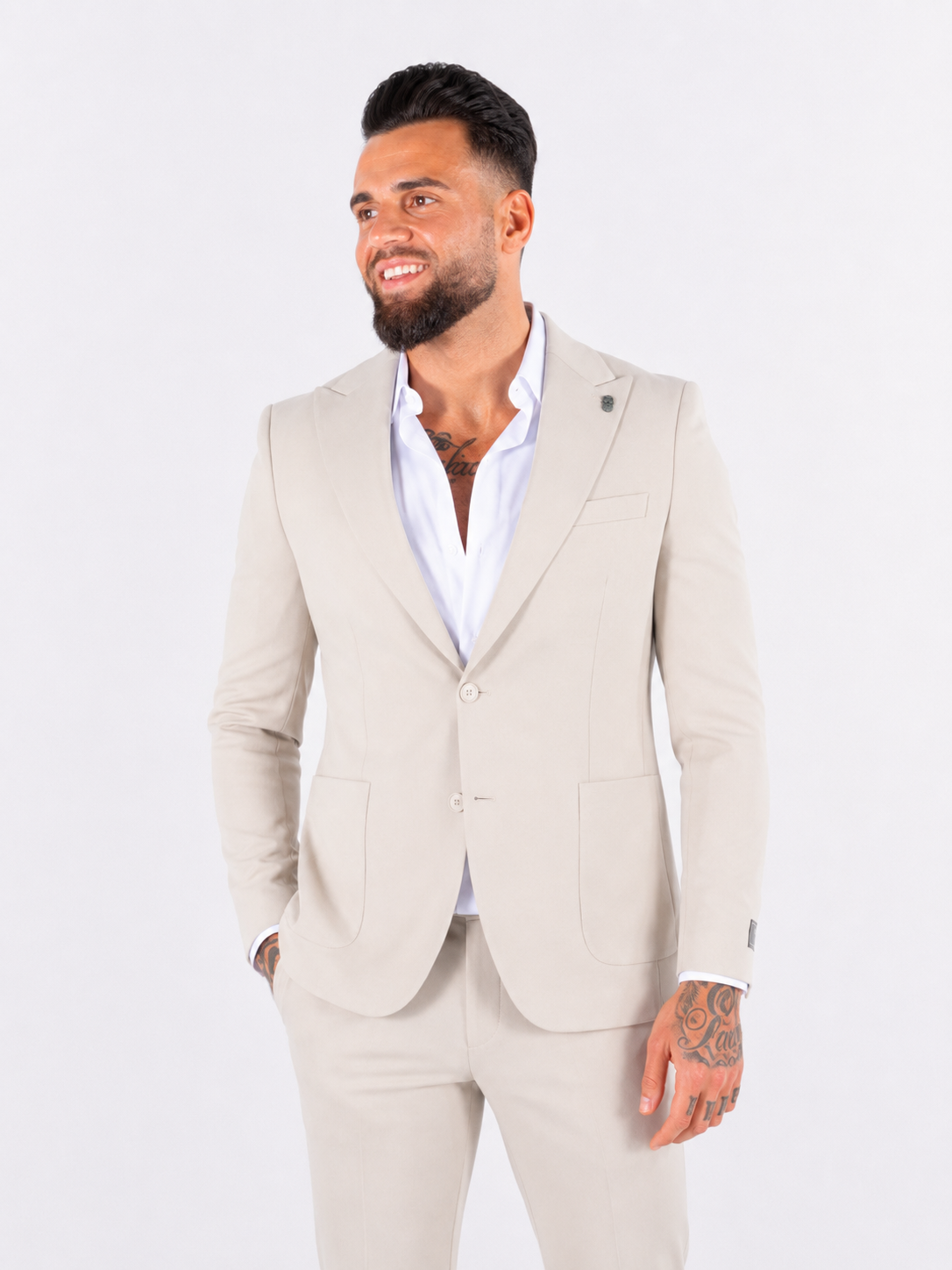 Suit two piece Ibiza beige