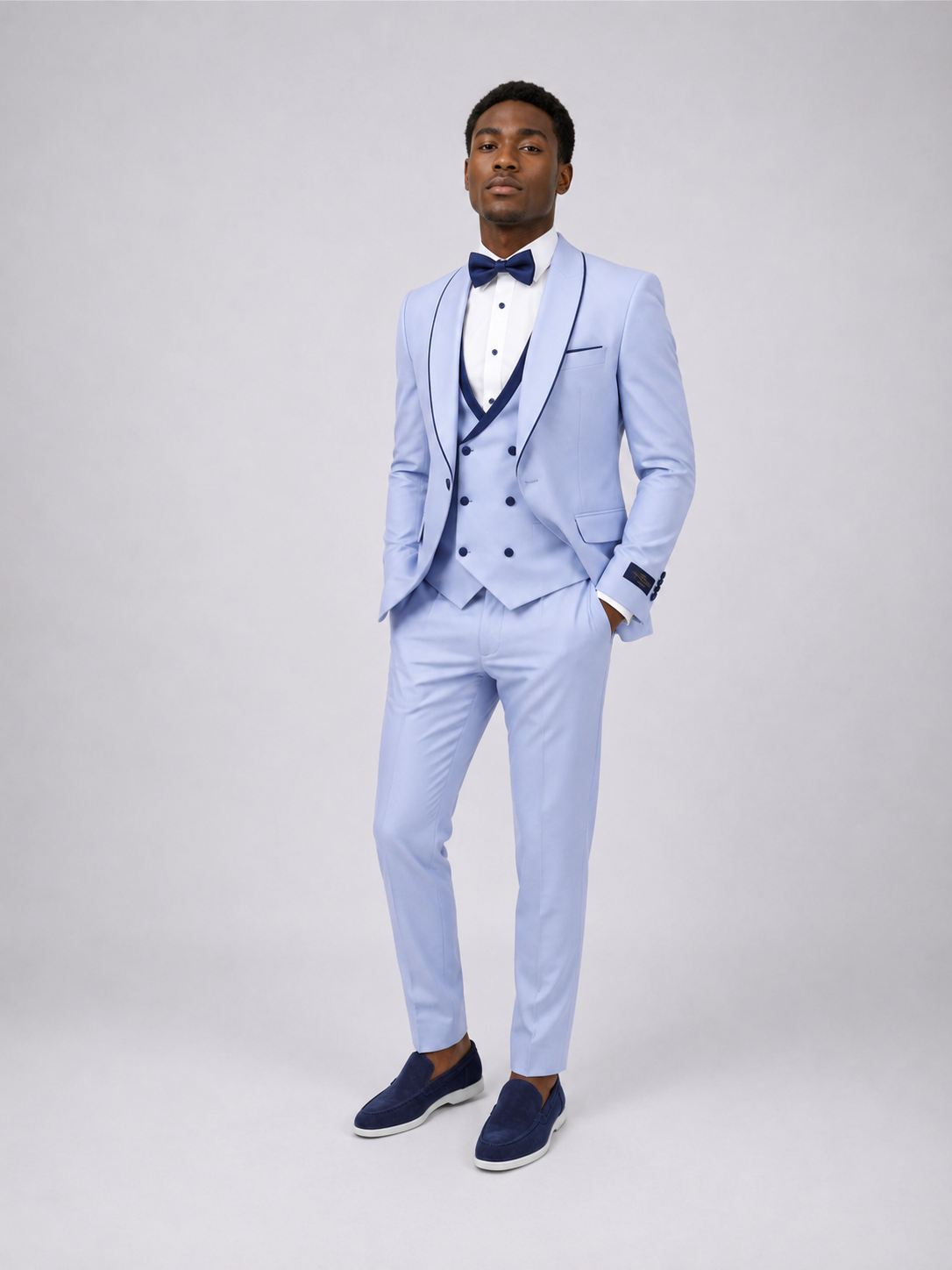 Frankie Premium 4-piece wedding suit light blue - Frankie's