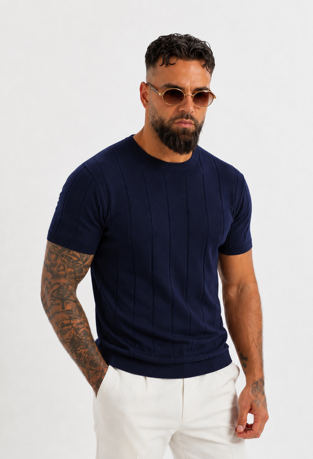 Classic Knitwear T-shirt Navy