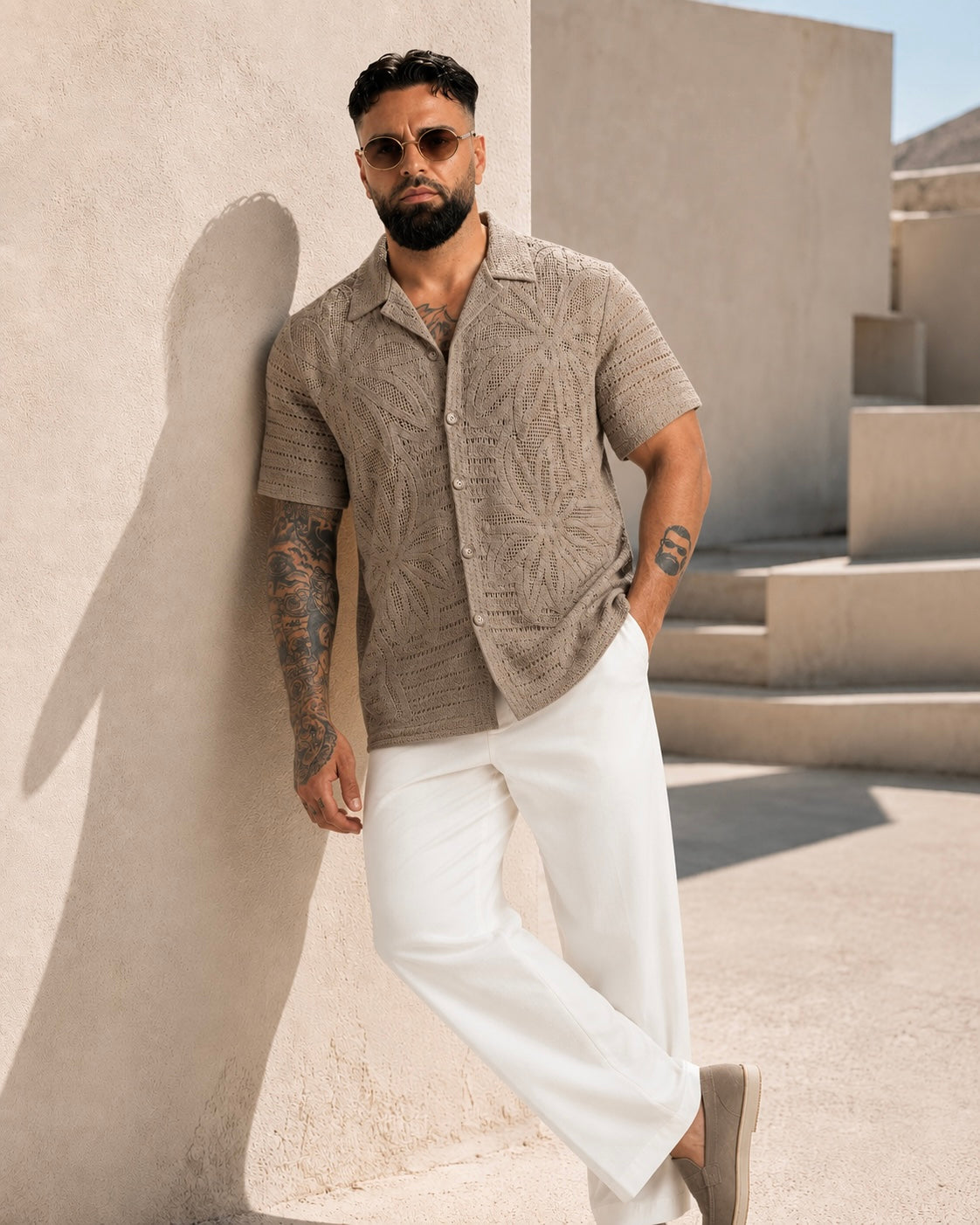 Paros Knitted Shirt Brown