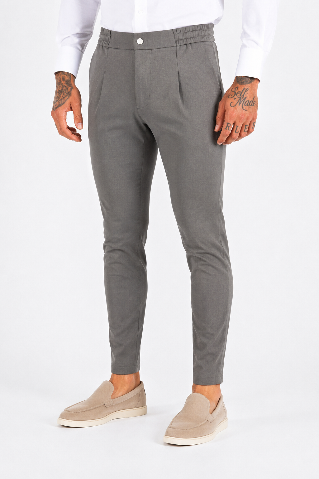 Pantalon fuselé - Gris