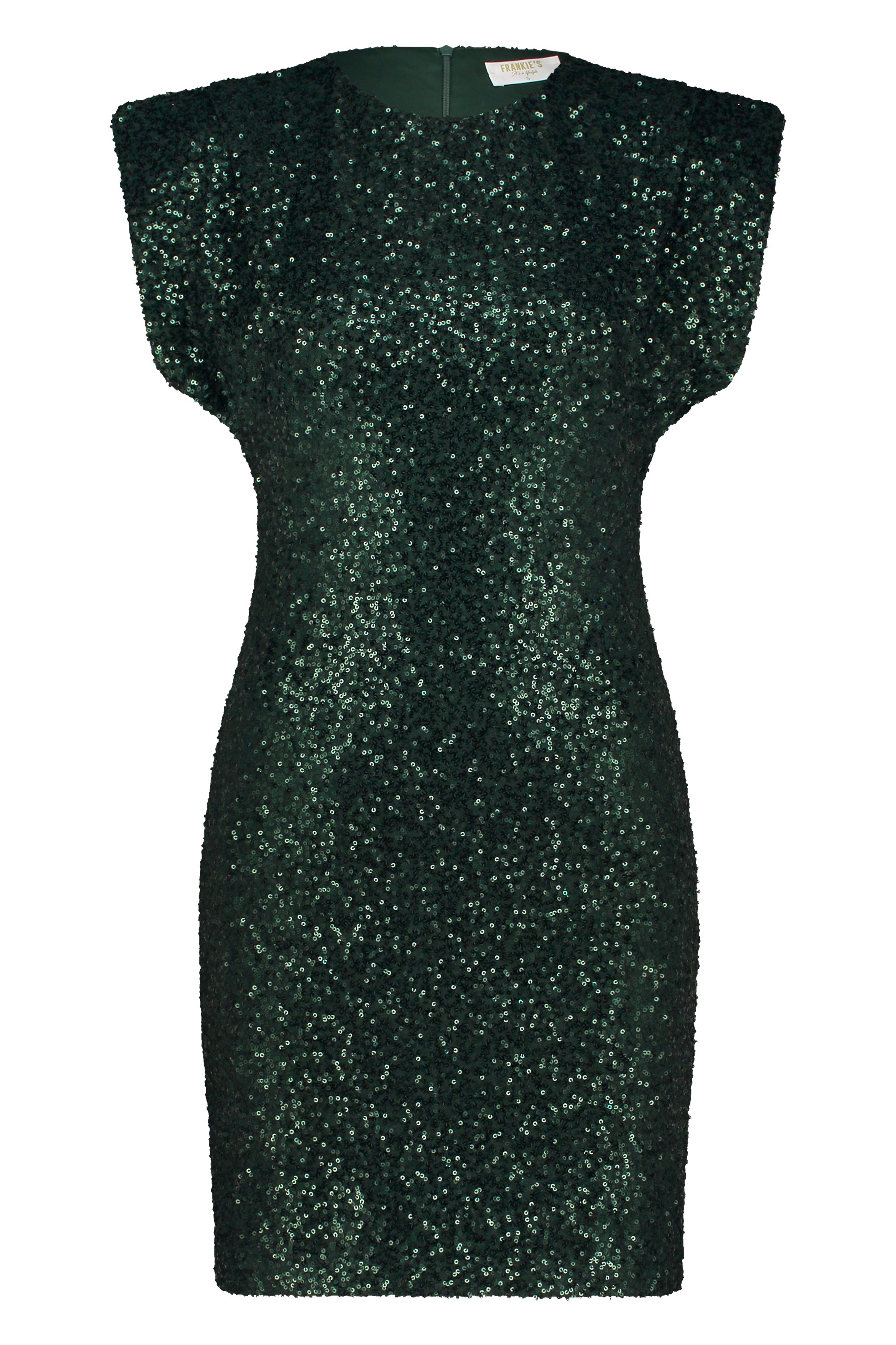 Party glitter dress shoulder pads green