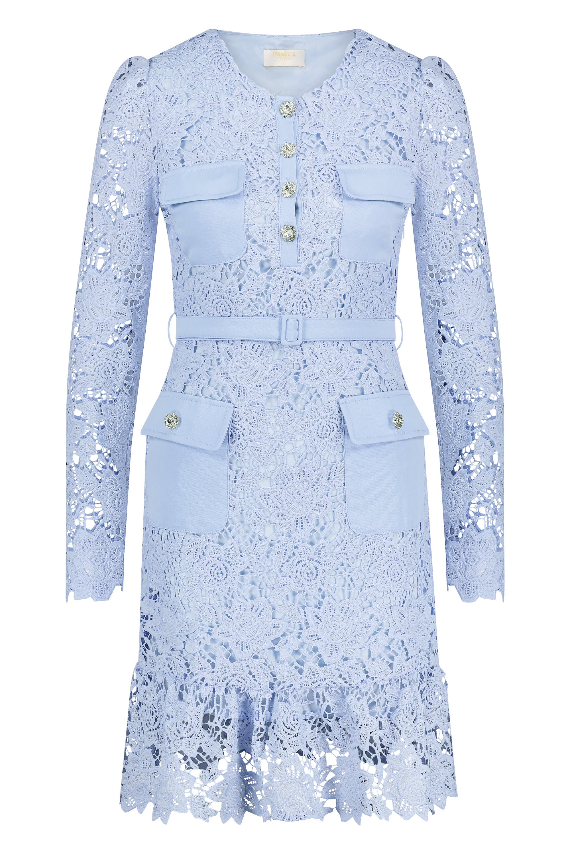 Dress lace elegante blue