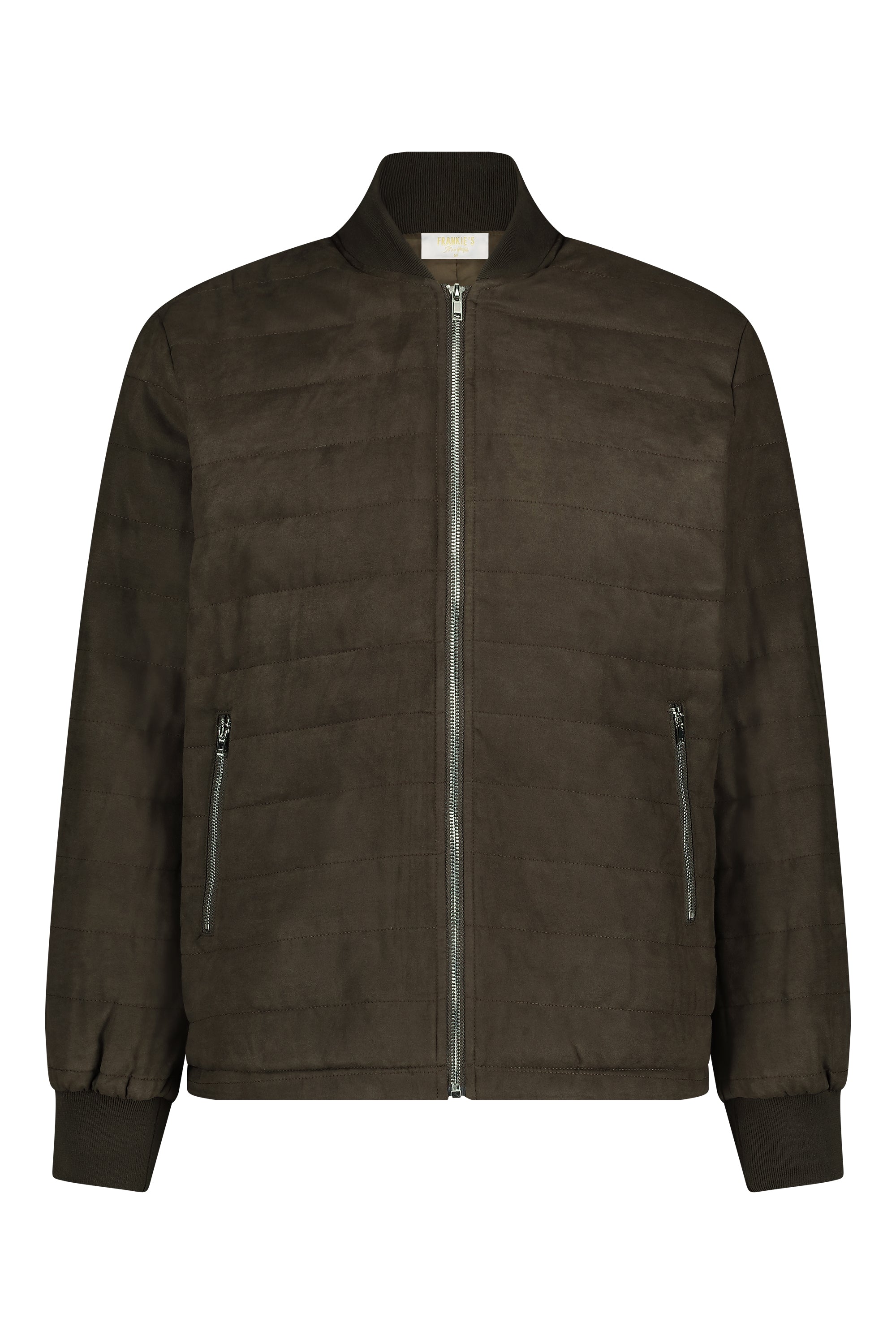 Bomber jacket suede brown