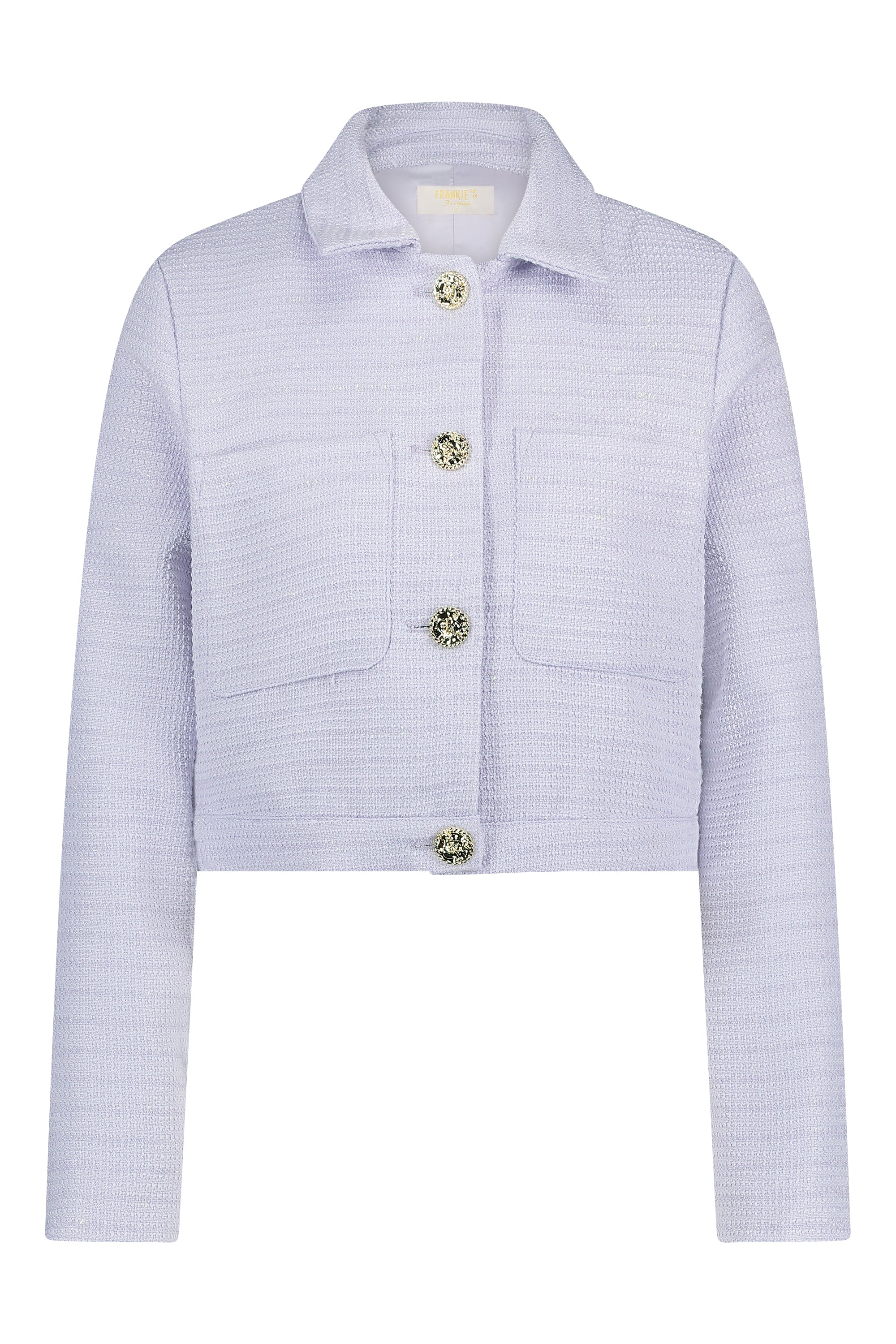 Tweed blazer jacket lila