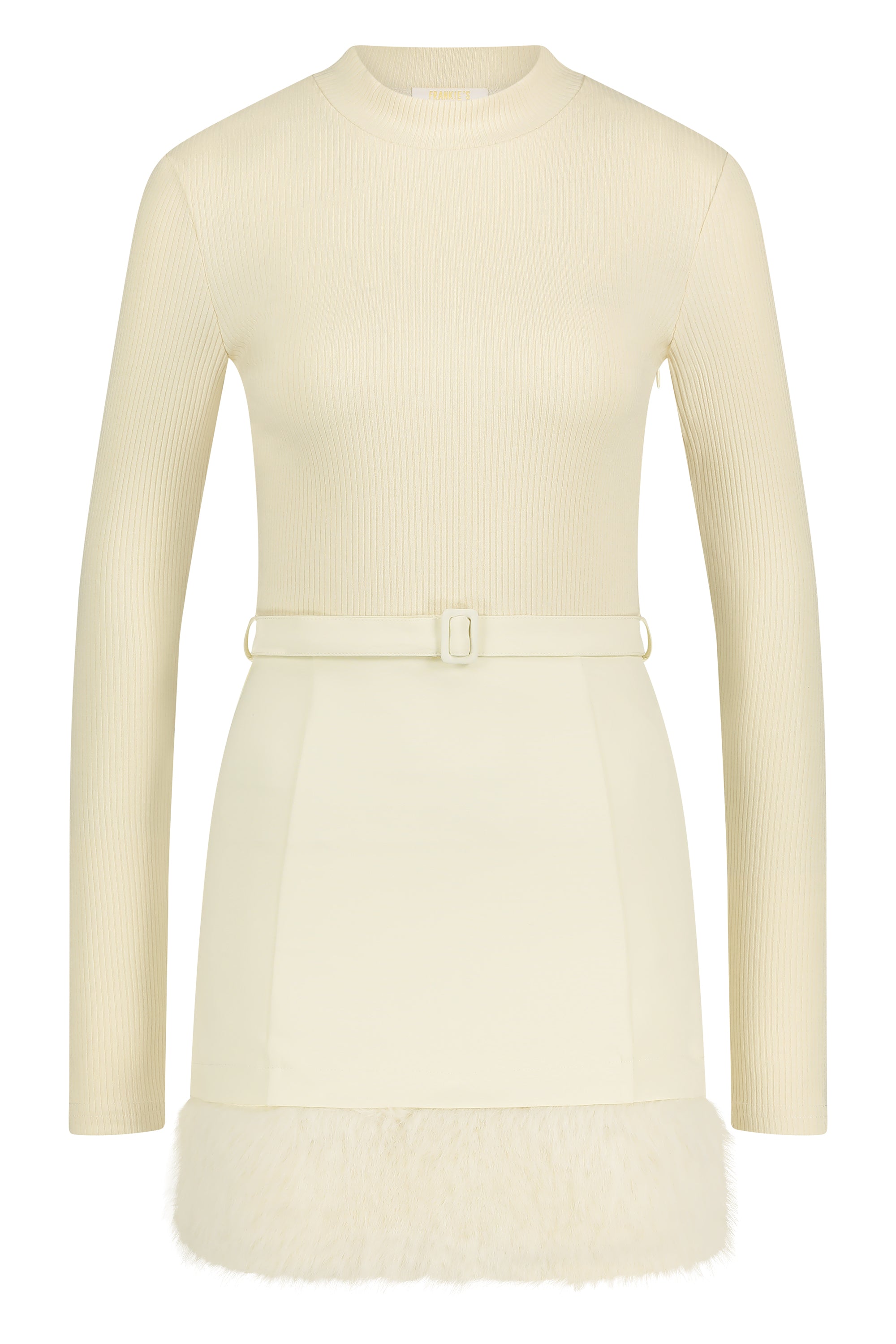 Dress faux fur skirt off white