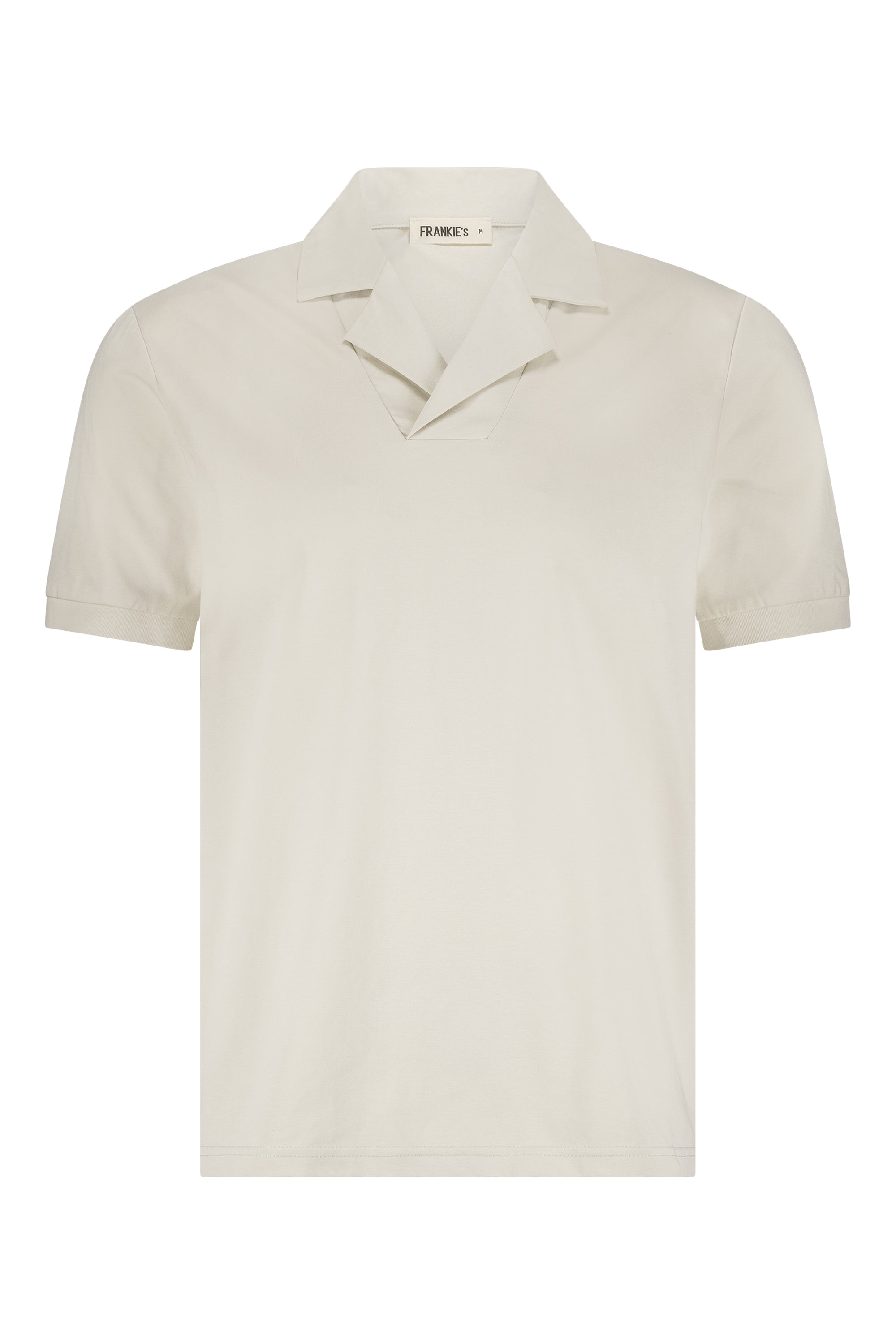 Buttonless polo short sleeve beige