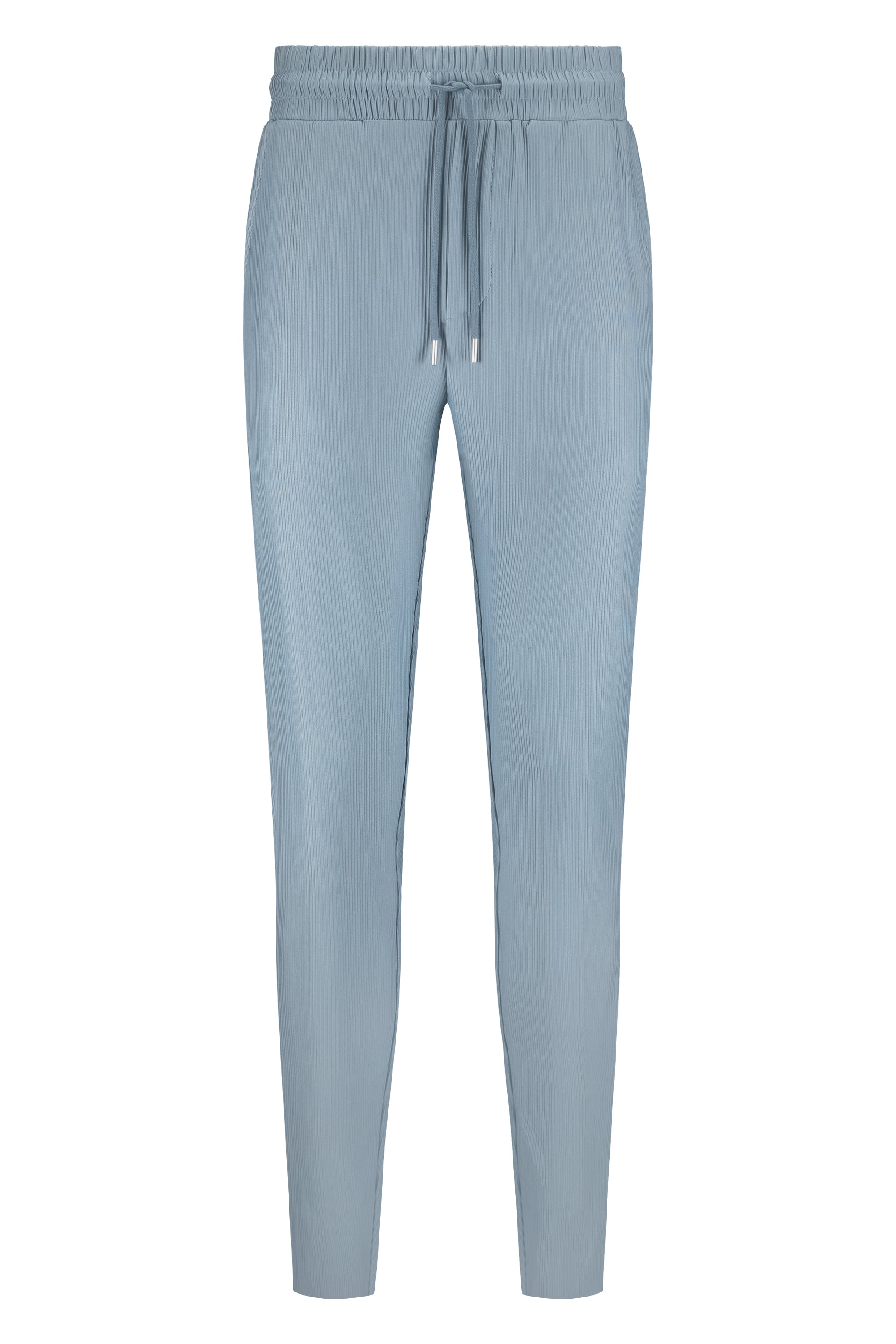 Summer set rib pantalon & shirt light blue