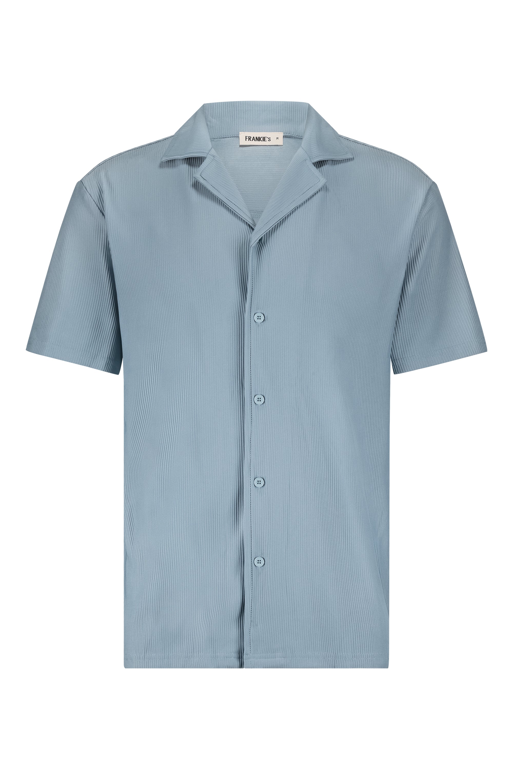 Summer set rib pantalon & shirt light blue