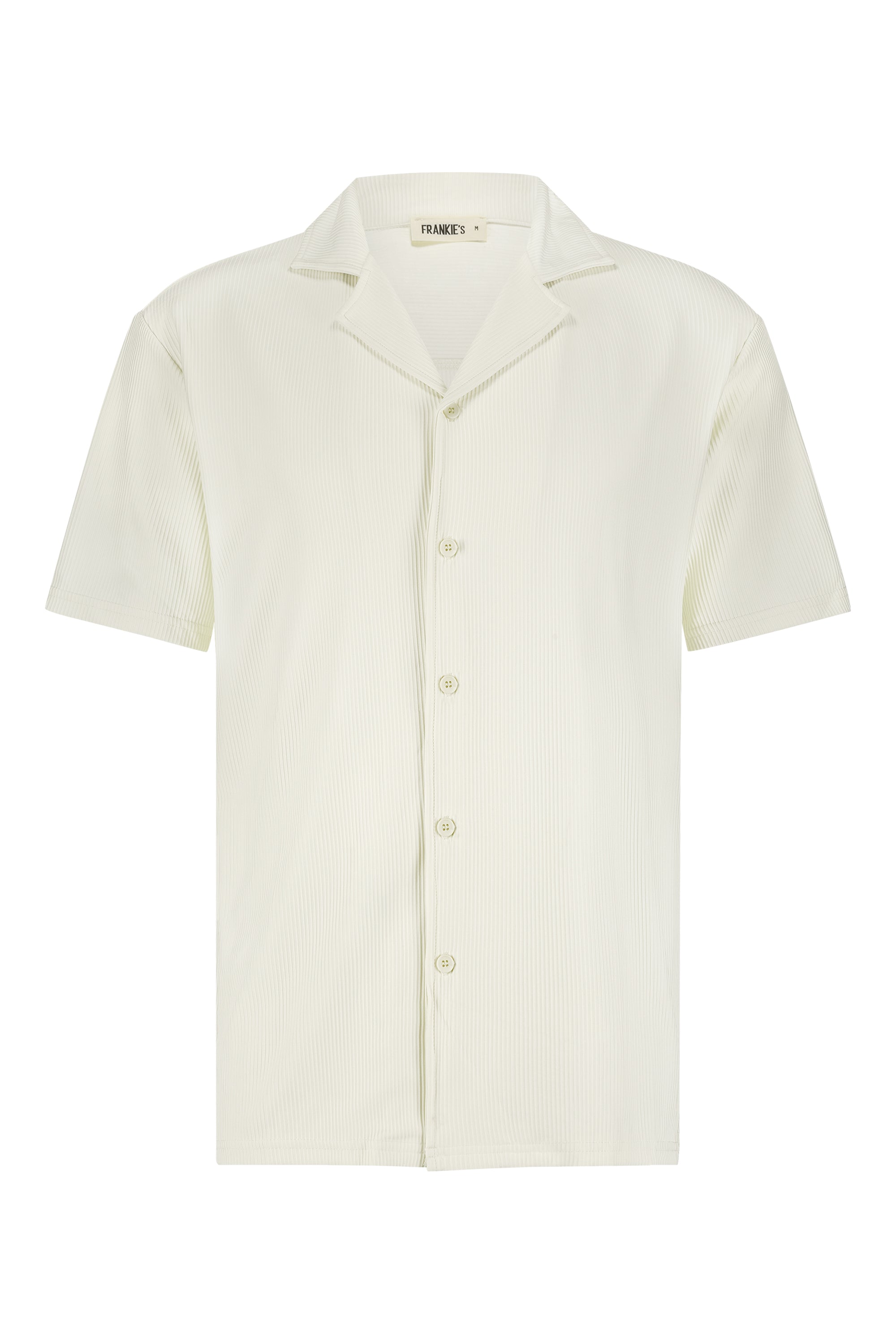 Summer set rib pantalon & shirt cream