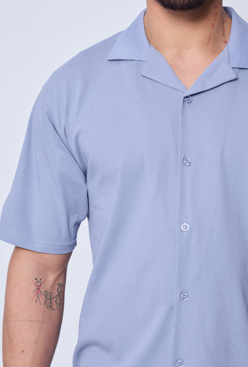 Shirt short sleeve light blue