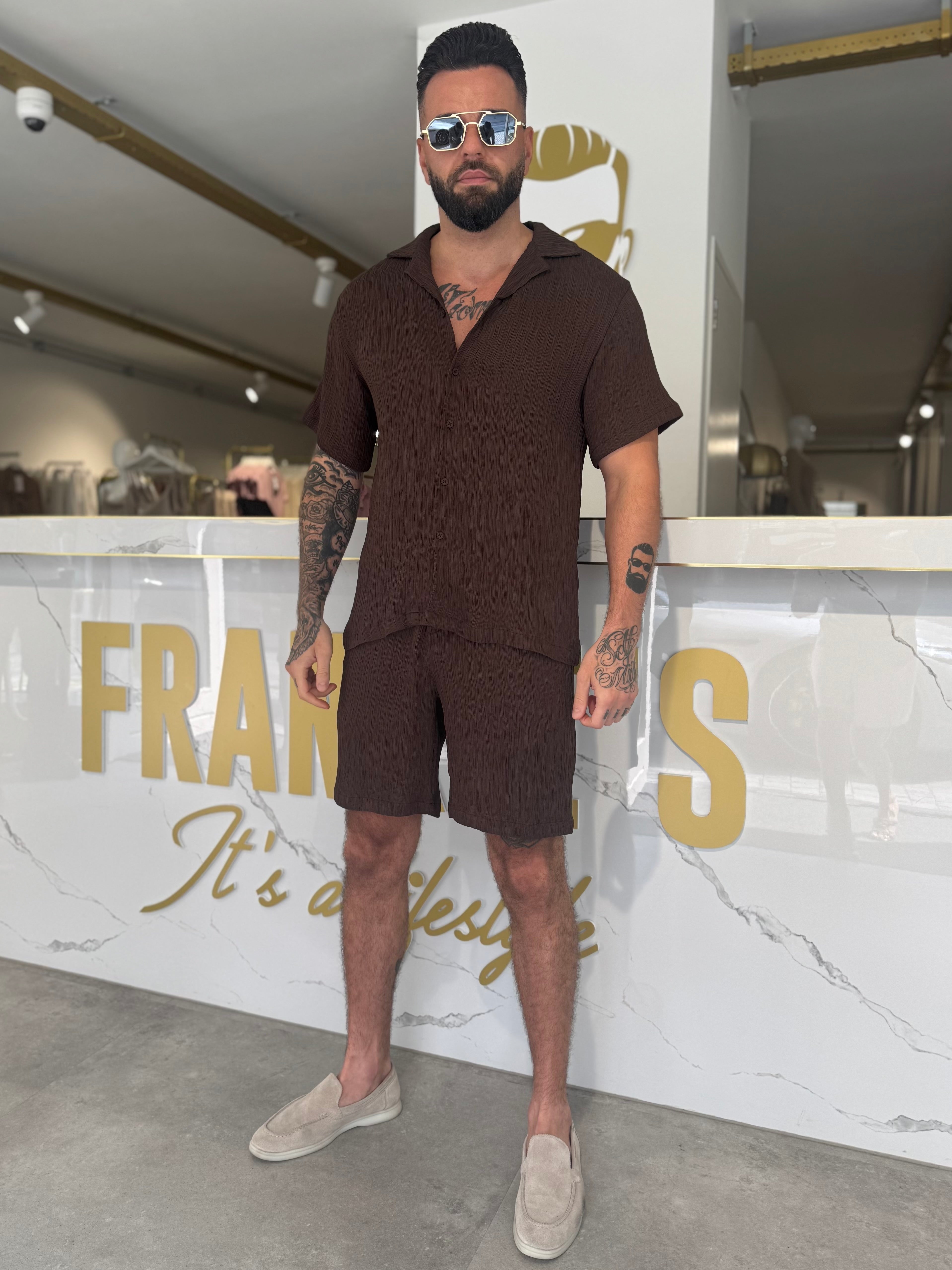 Summer set short & shirt brown - Frankie's