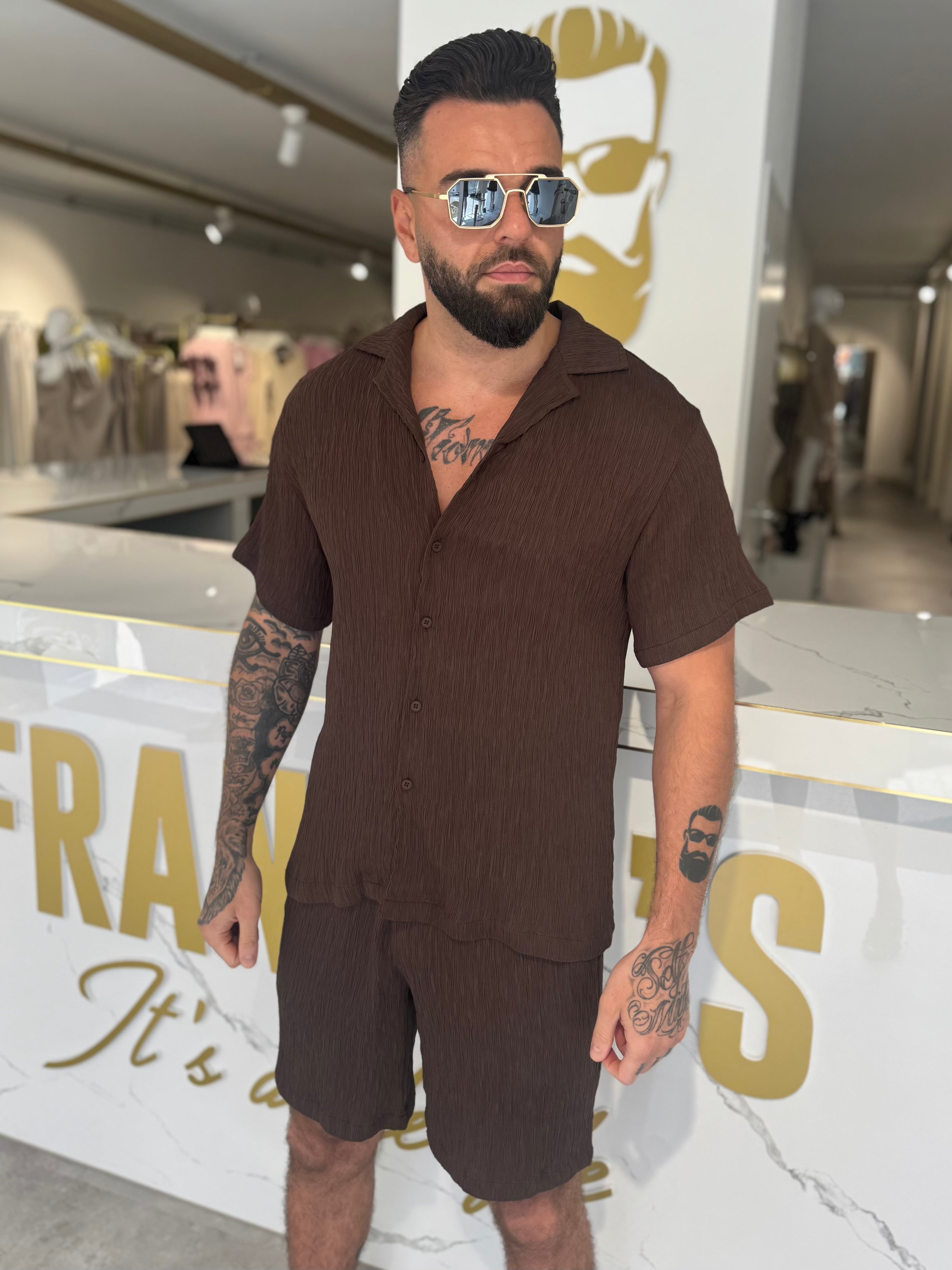 Summer set short & shirt brown - Frankie's