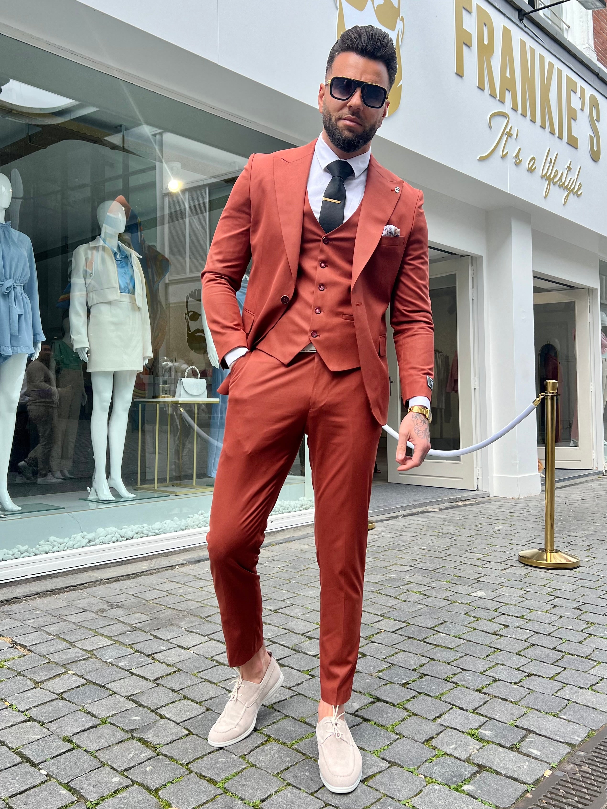 Suit Three Piece Cayenne Bronze