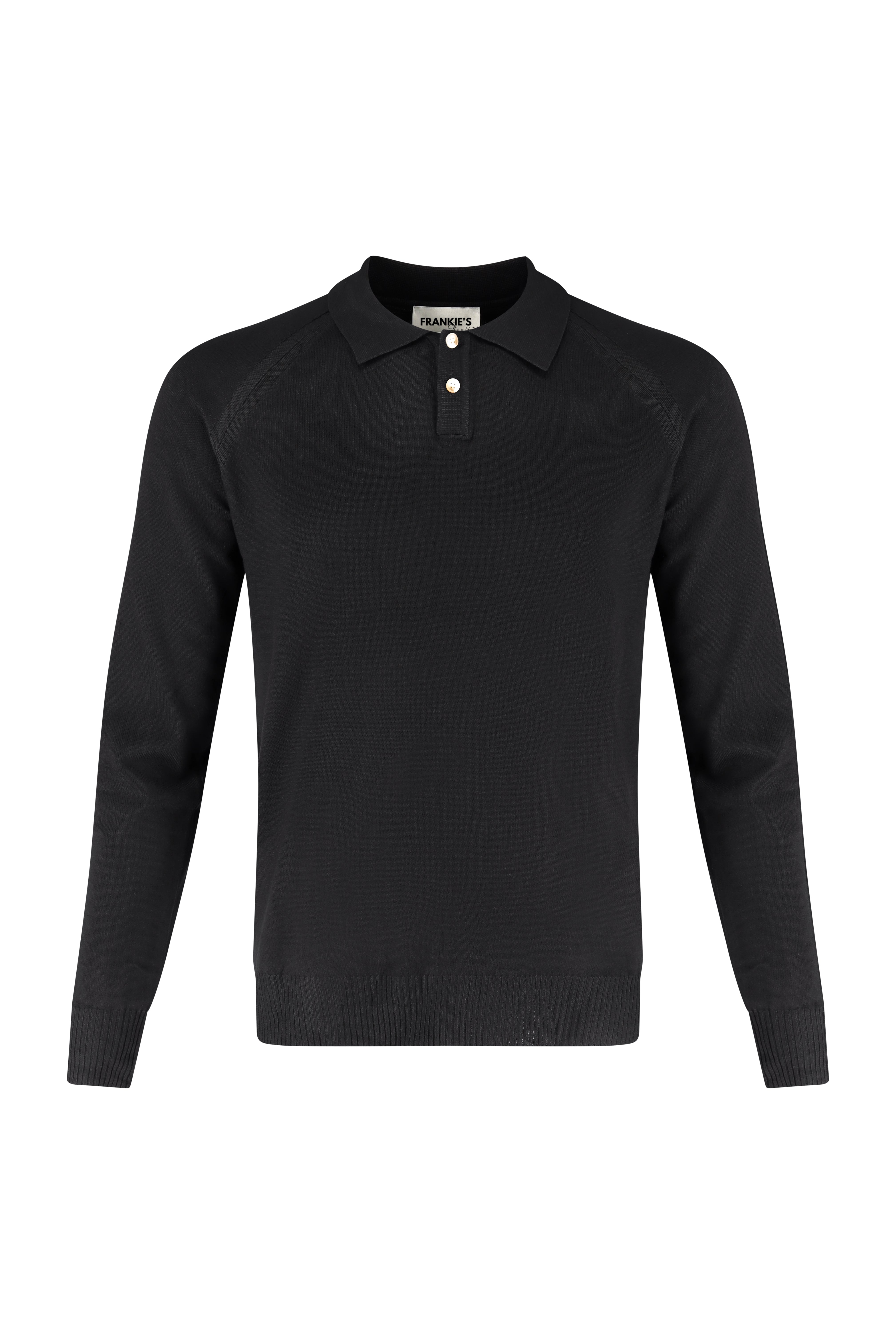 Knitted Polo - Black - Frankie's