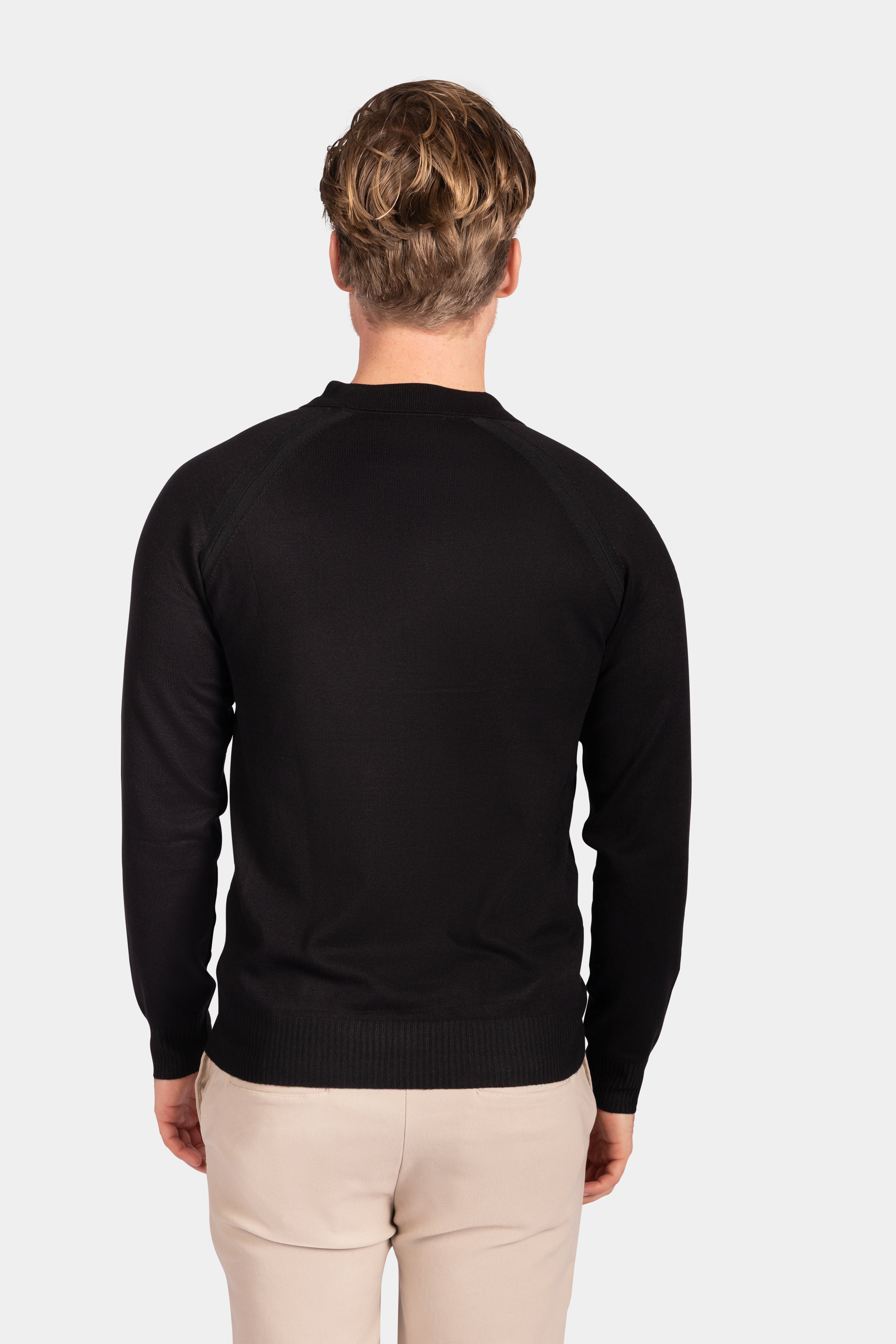 Knitted Polo - Black - Frankie's